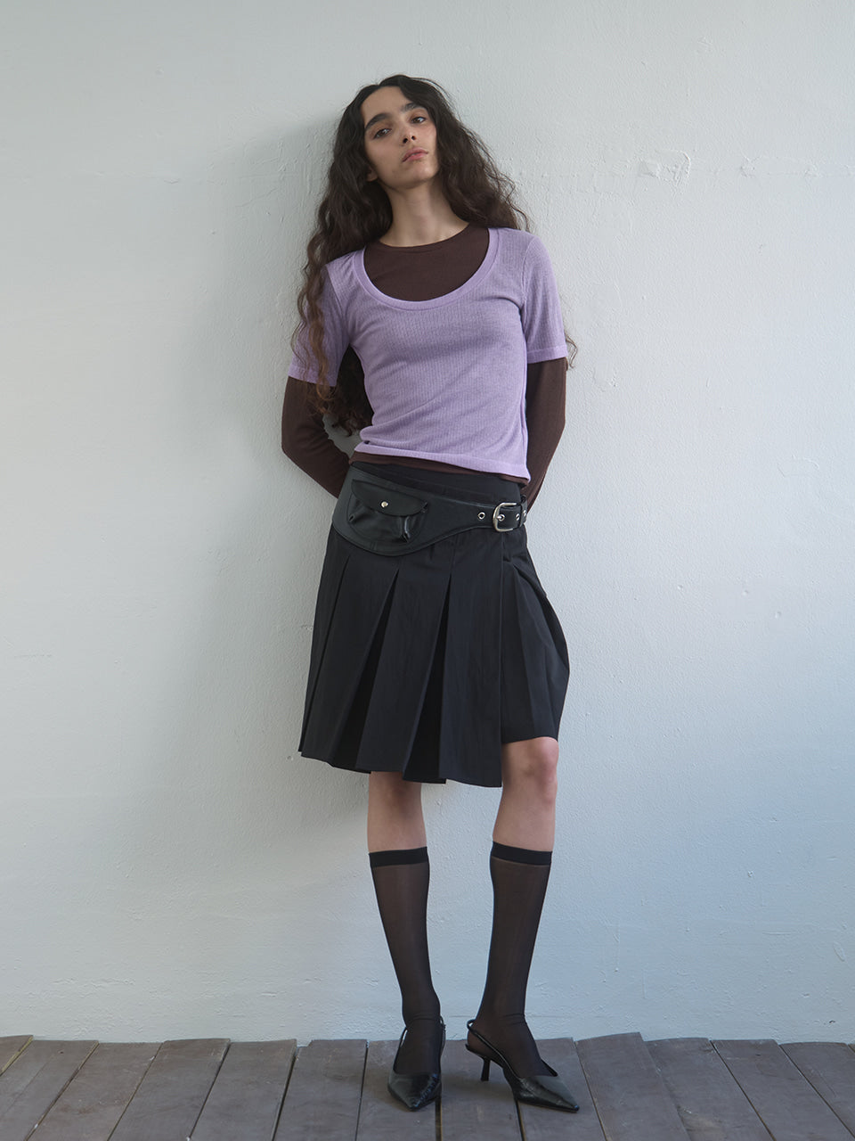 Kijun - Layered Jersey Top (Lavender) product image 7 | TRAB K-Fashion Australia