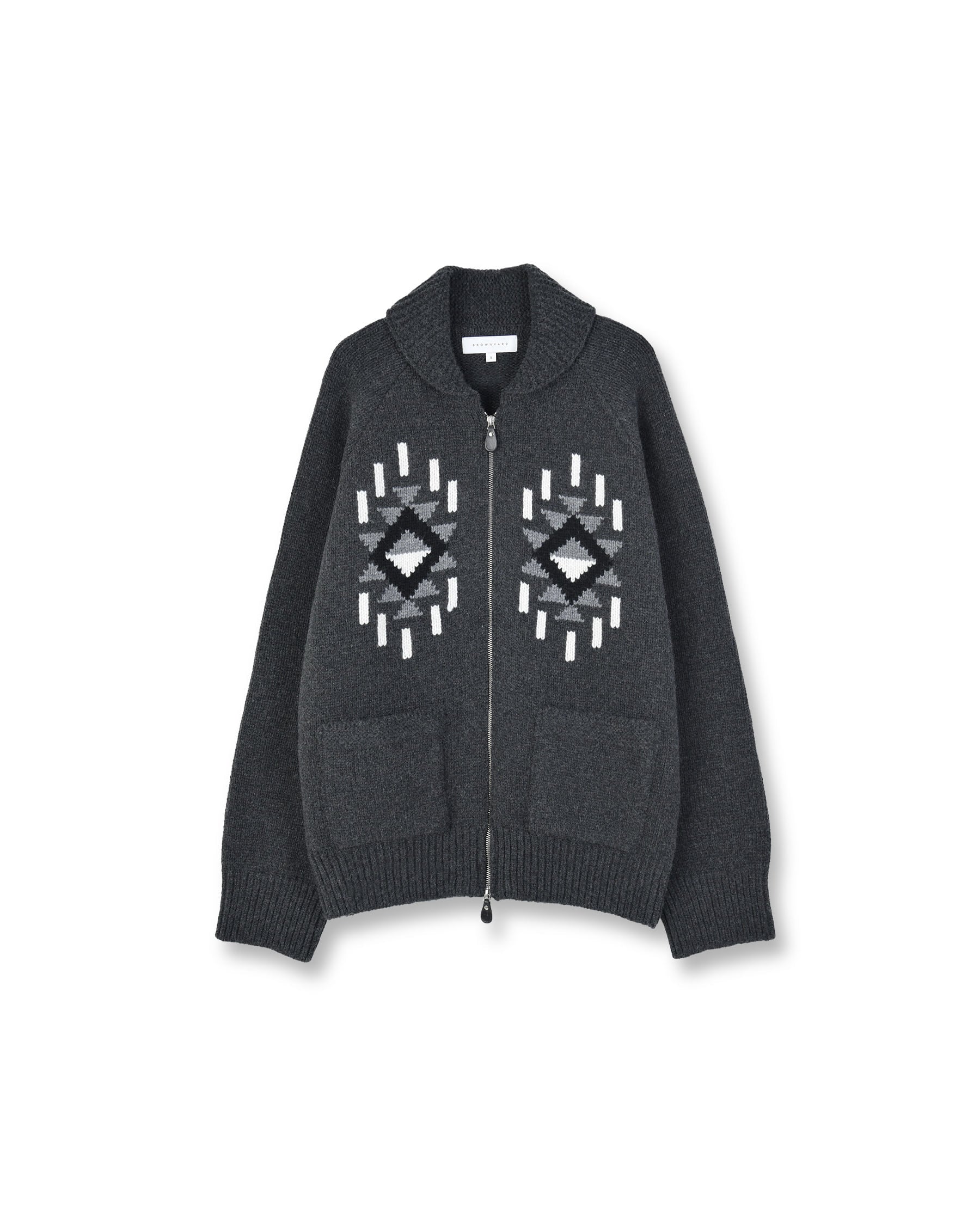 Brownyard - Native Cowichan Cardigan (Charcoal) product image 5 | TRAB K-Fashion Australia