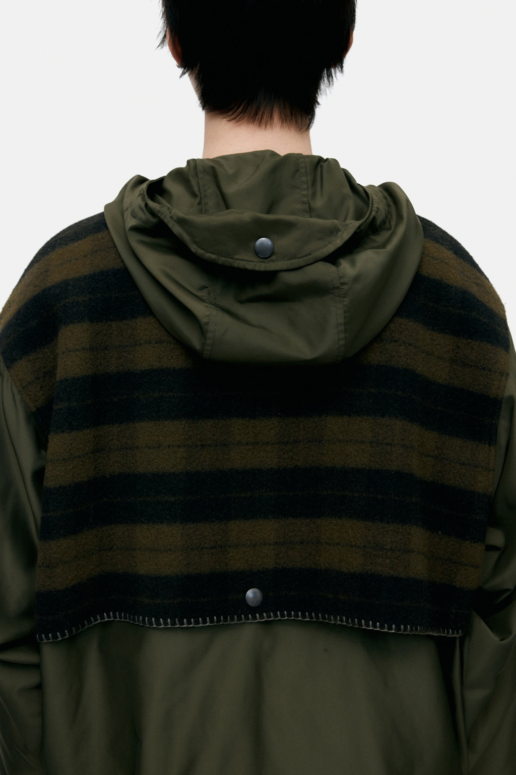 Andersson Bell - Unisex Check Layered Jumper (Khaki) product image 4 | TRAB K-Fashion Australia
