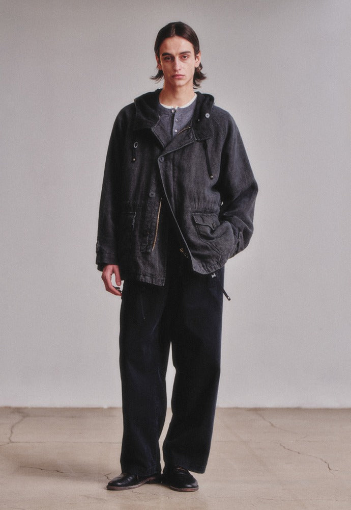 Art if acts - Linen Military Parka (Black) product image 1 | TRAB K-Fashion Australia