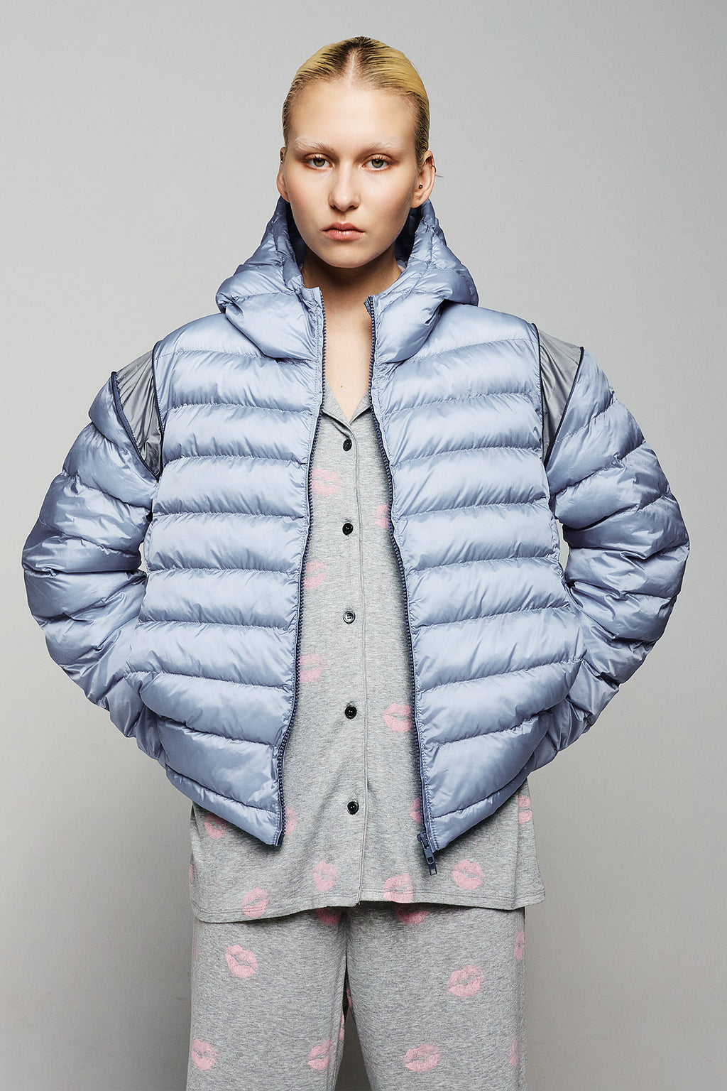 Deinet - Point Wellon Hooded Jacket (Sky Blue) product image 6 | TRAB K-Fashion Australia