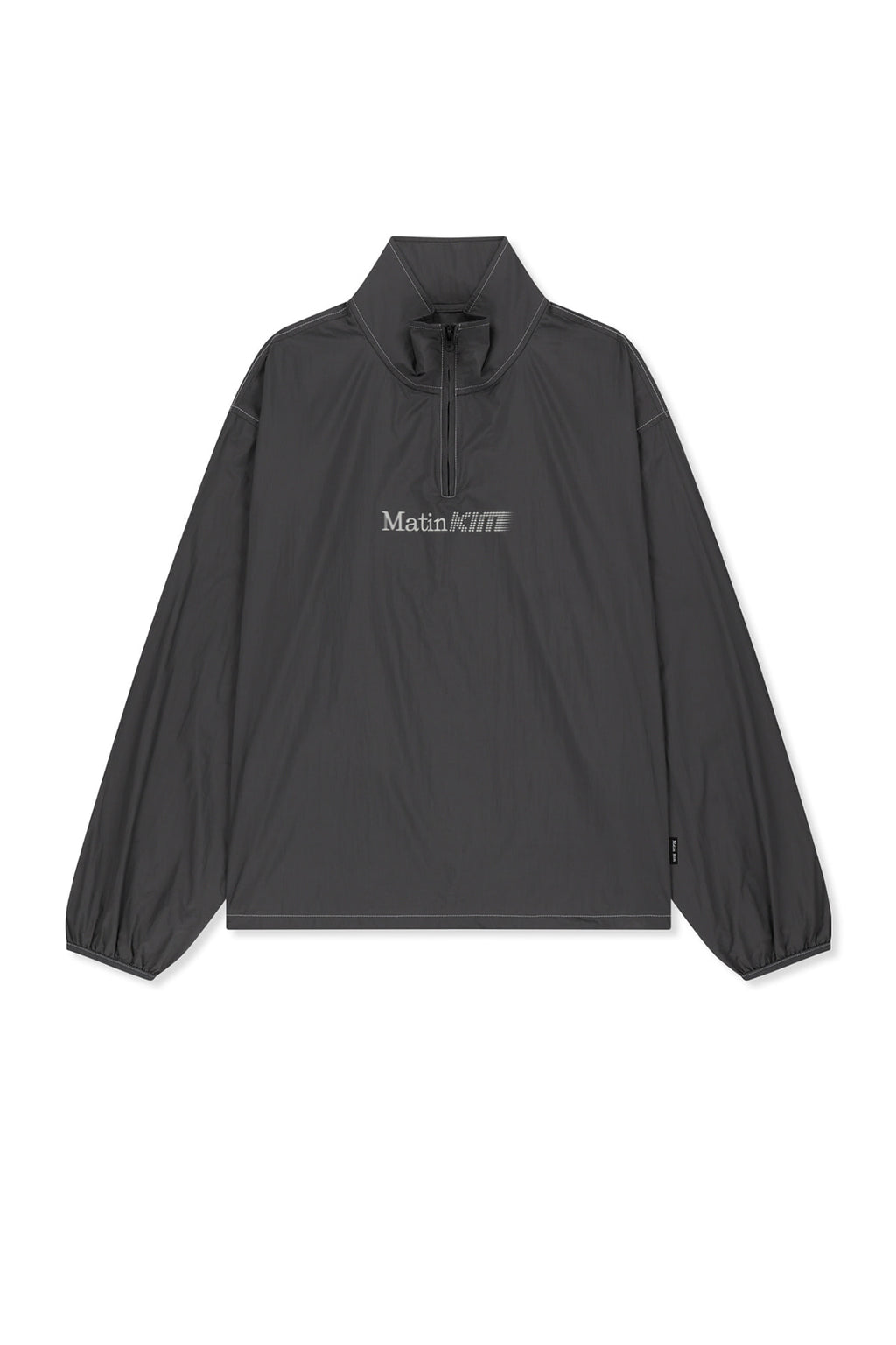 Matin Kim - Matin Pace Logo Half Zip Top (Charcoal) product image 1 | TRAB K-Fashion Australia