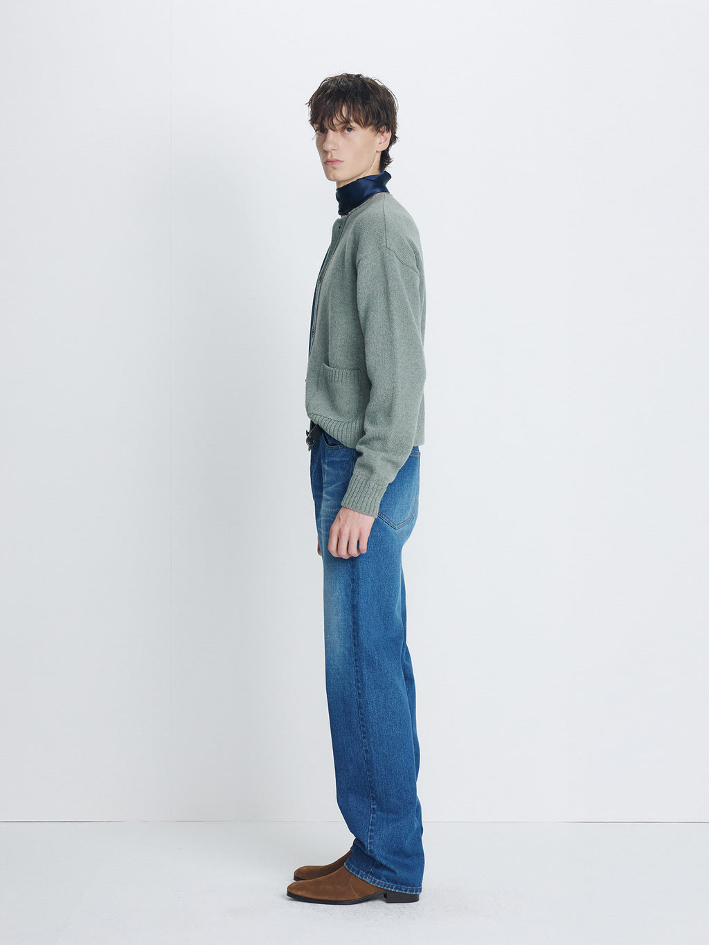 Tonywack - Loose Straight Denim Jeans (Mid Blue) product image 2 | TRAB K-Fashion Australia