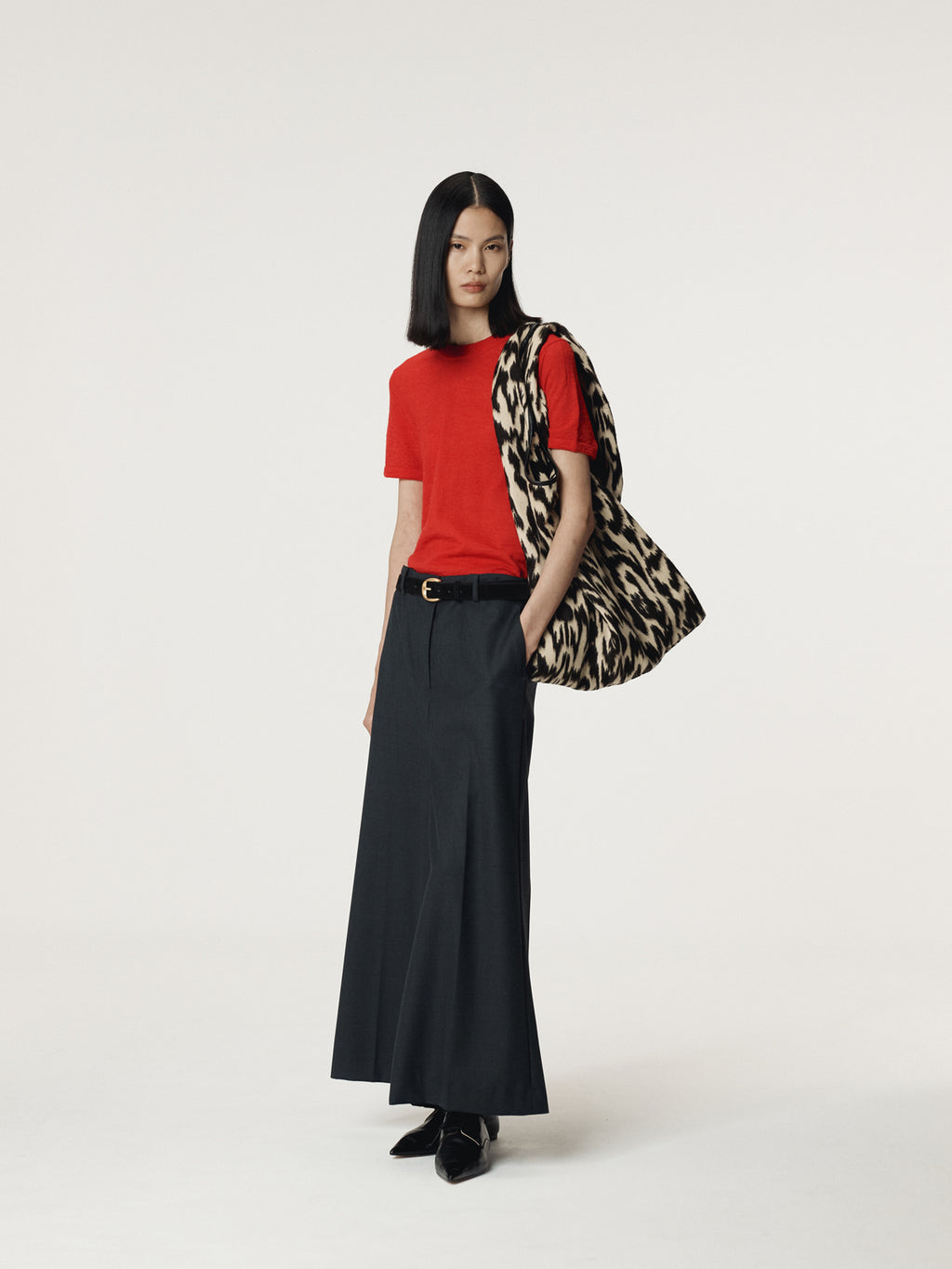 Recto - Rc Embroidery Sheer Knit Top (Scalet Red) product image 6 | TRAB K-Fashion Australia