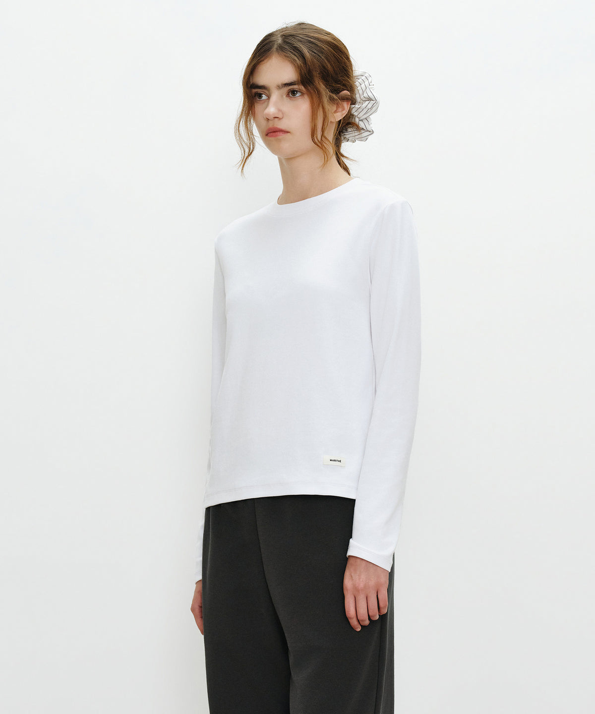 Marithe & Francois Girbaud - Basic Long Sleeve (White) product image 2 | TRAB K-Fashion Australia