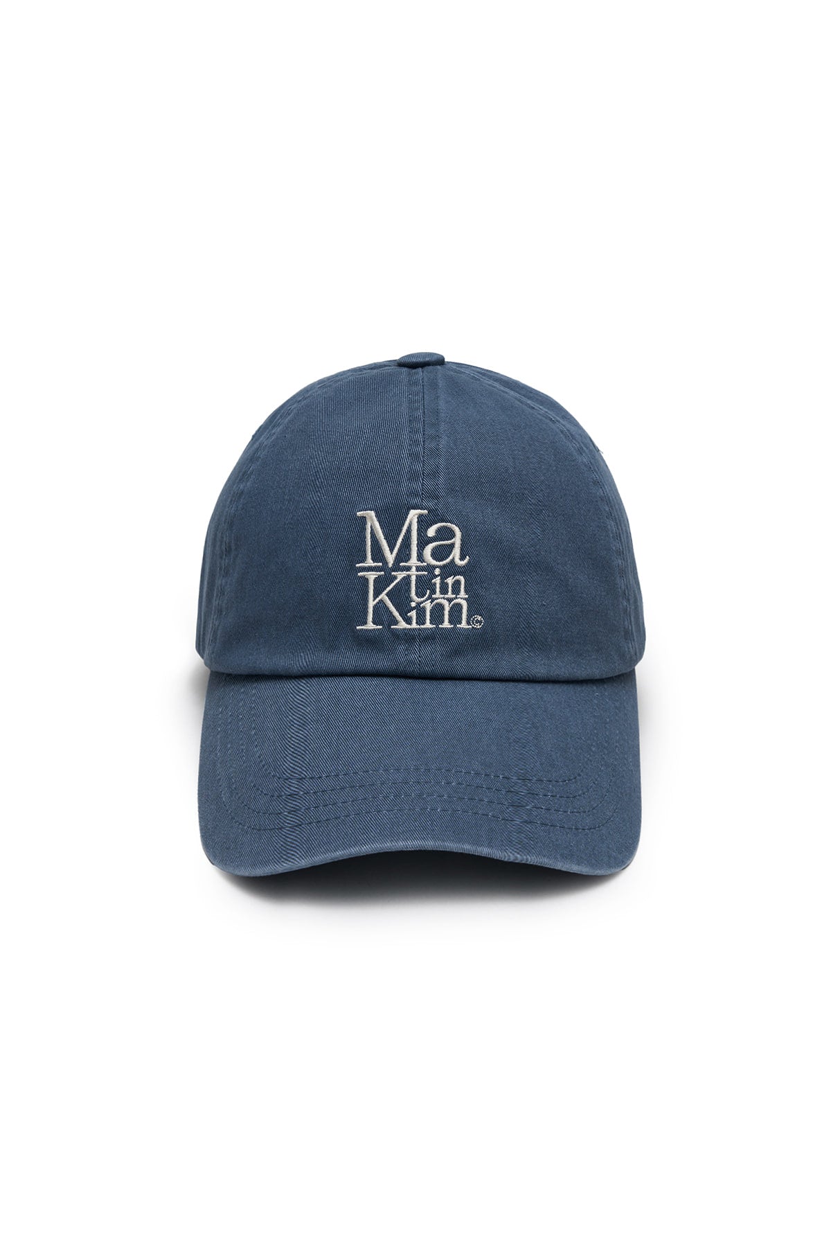 Matin Kim - Matin Block Logo Ball Cap (Smoke Blue) product image 1 | TRAB K-Fashion Australia