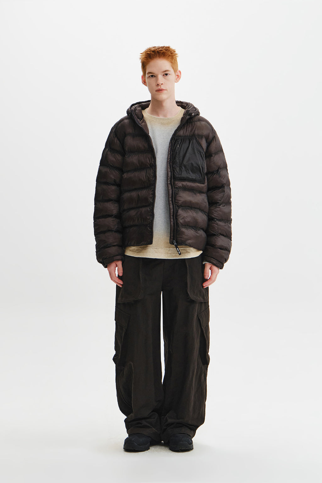 Matin Kim - Cloud Shell Hoody Padding Jumper (Charcoal) product image 11 | TRAB K-Fashion Australia