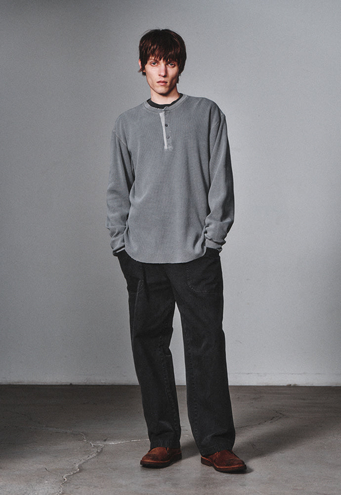 Art if acts - Garment Dyed Waffle Henley (Cliff) product image 2 | TRAB K-Fashion Australia