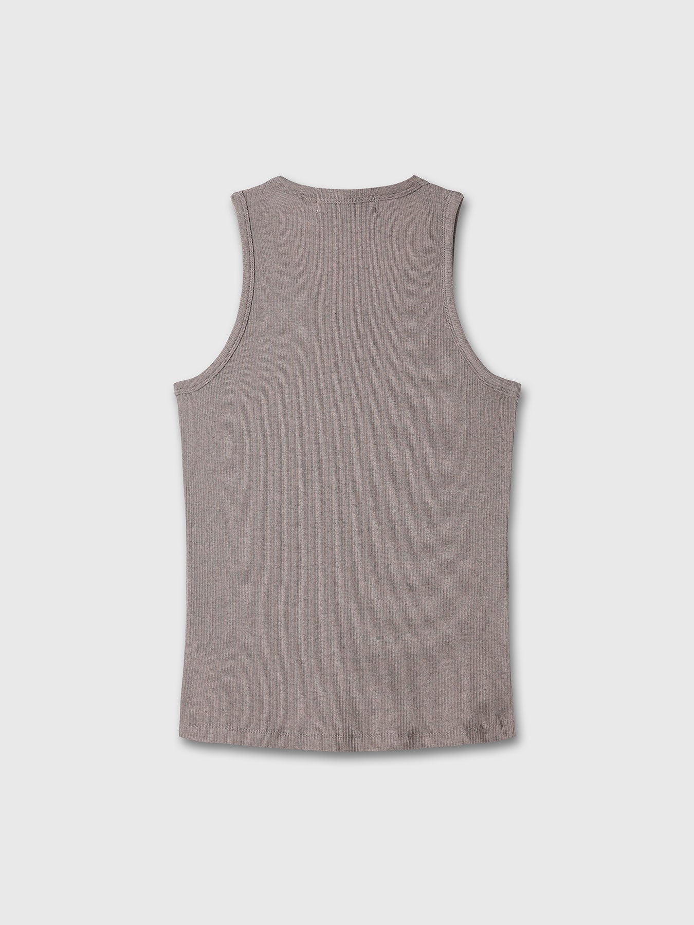 Tonywack - Silk Lyocell Rib Tank Top Japanese Fabric (Taupe) product image 10 | TRAB K-Fashion Australia