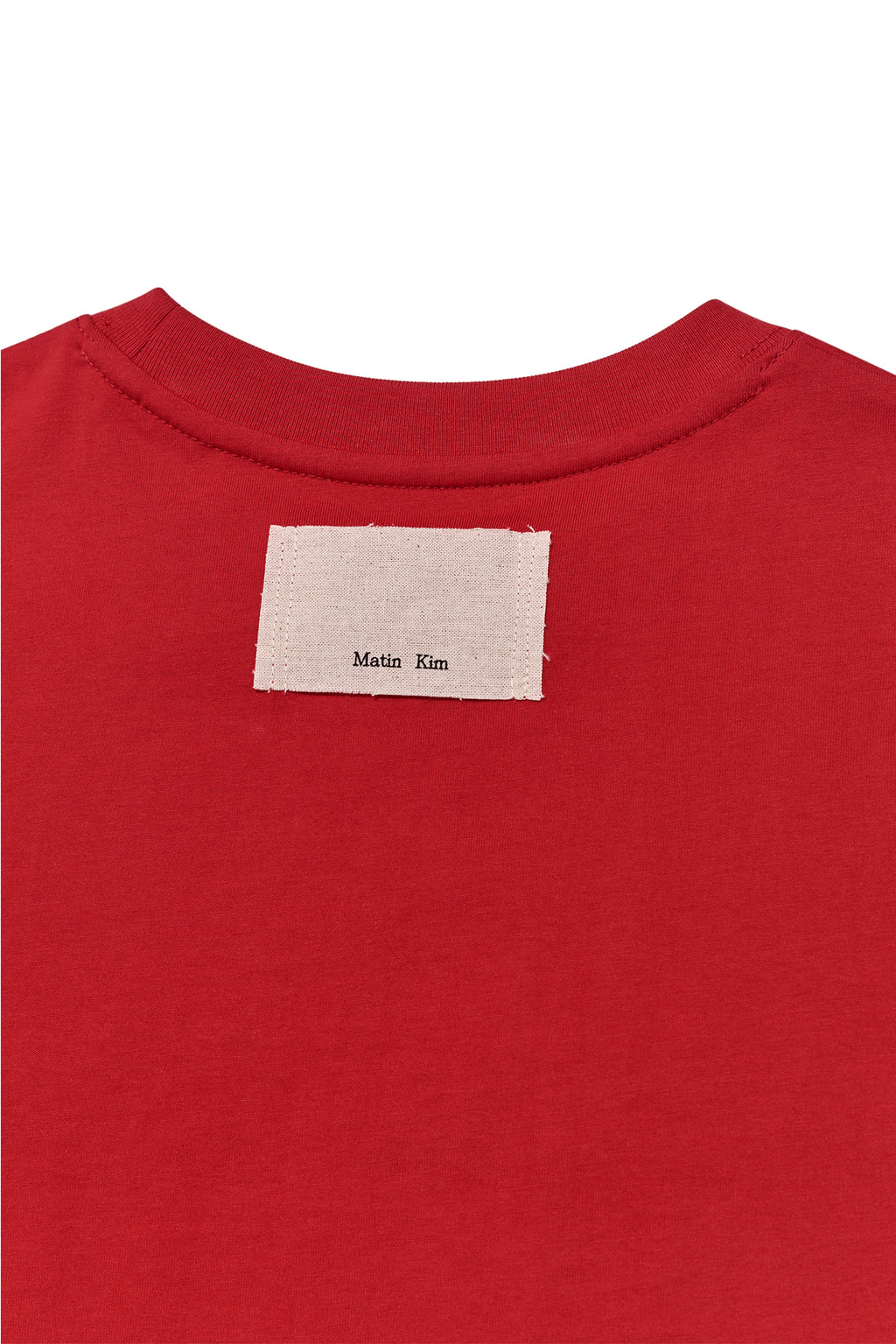 Matin Kim - Logo Thread Point Crop Top (Red) product image 4 | TRAB K-Fashion Australia