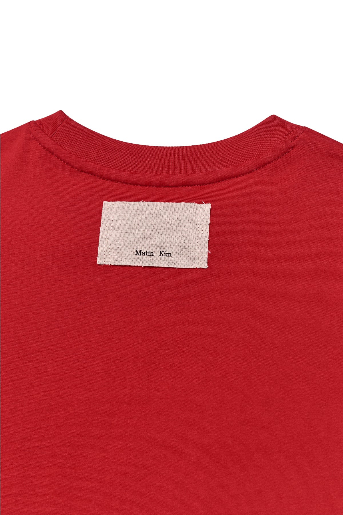Matin Kim - Logo Thread Point Crop Top (Red) product image 4 | TRAB K-Fashion Australia