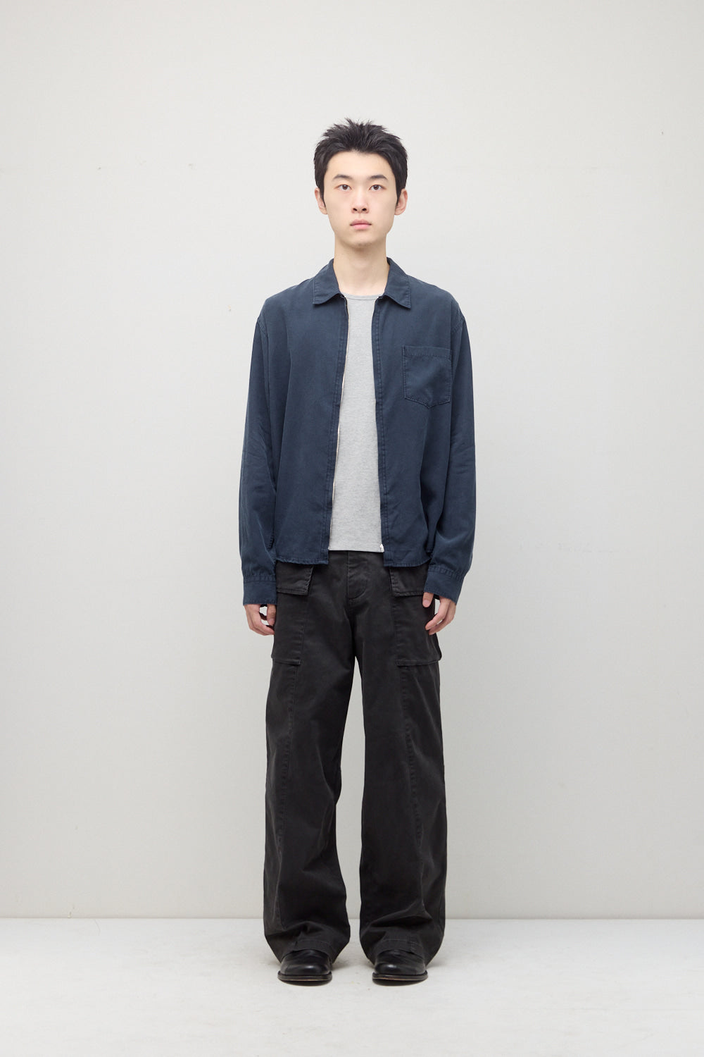 Hatchingroom - Zip Shirt (Bleached Navy) product image 3 | TRAB K-Fashion Australia