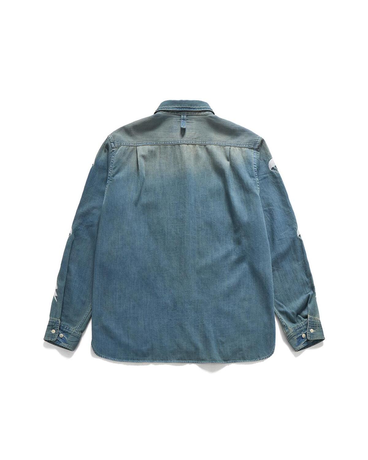 Eastlogue - Embroidered Chambray Work Shirts (Chambray Blue) product image 2 | TRAB K-Fashion Australia