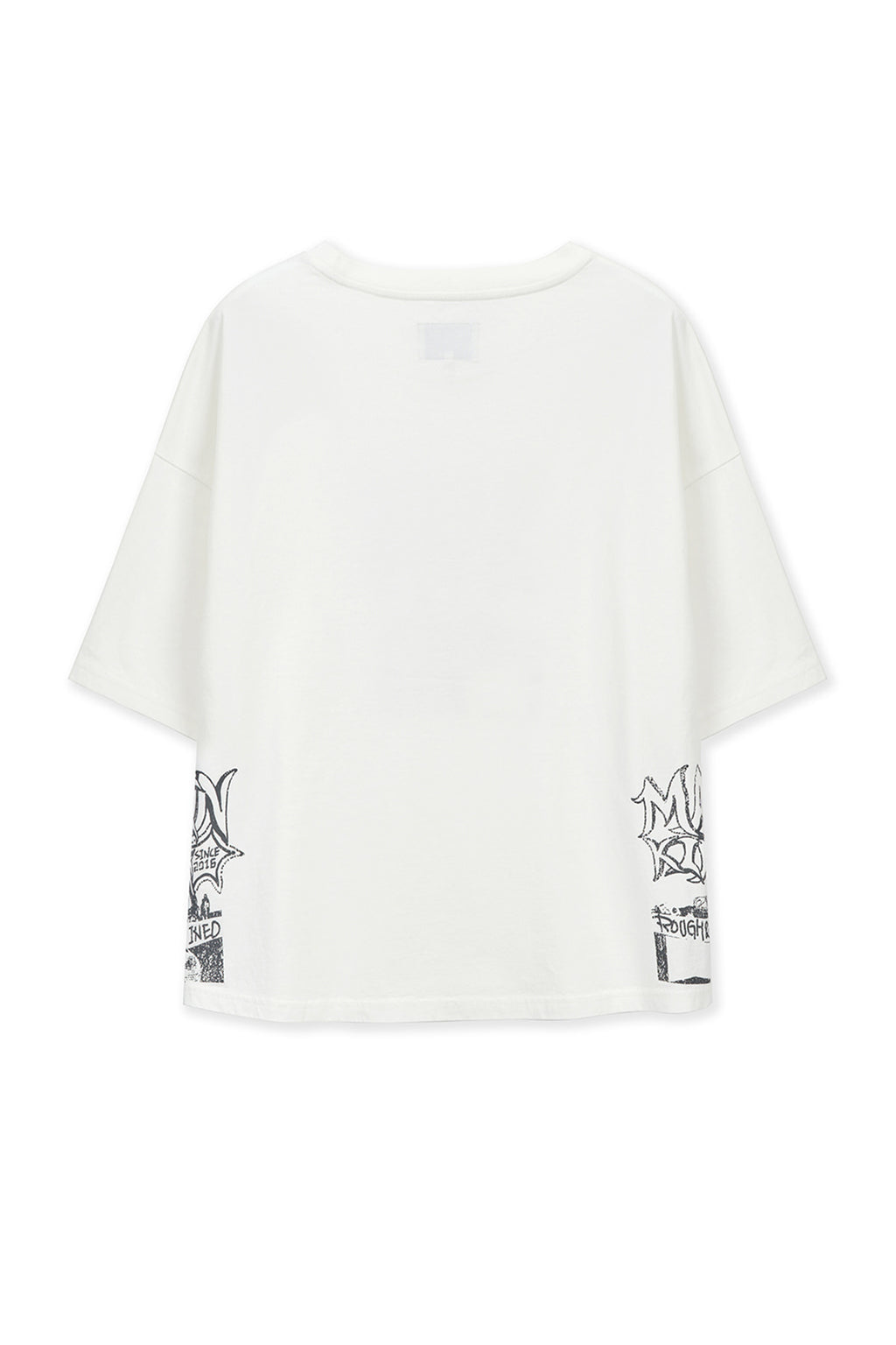 Matin Kim - Vintage Graffiti Artwork Top (White) product image 2 | TRAB K-Fashion Australia