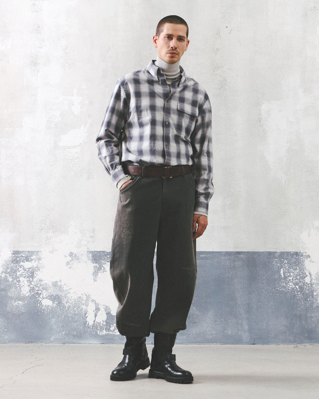Eastlogue - Holiday Shirts (L.grey & Blue Check) product image 4 | TRAB K-Fashion Australia