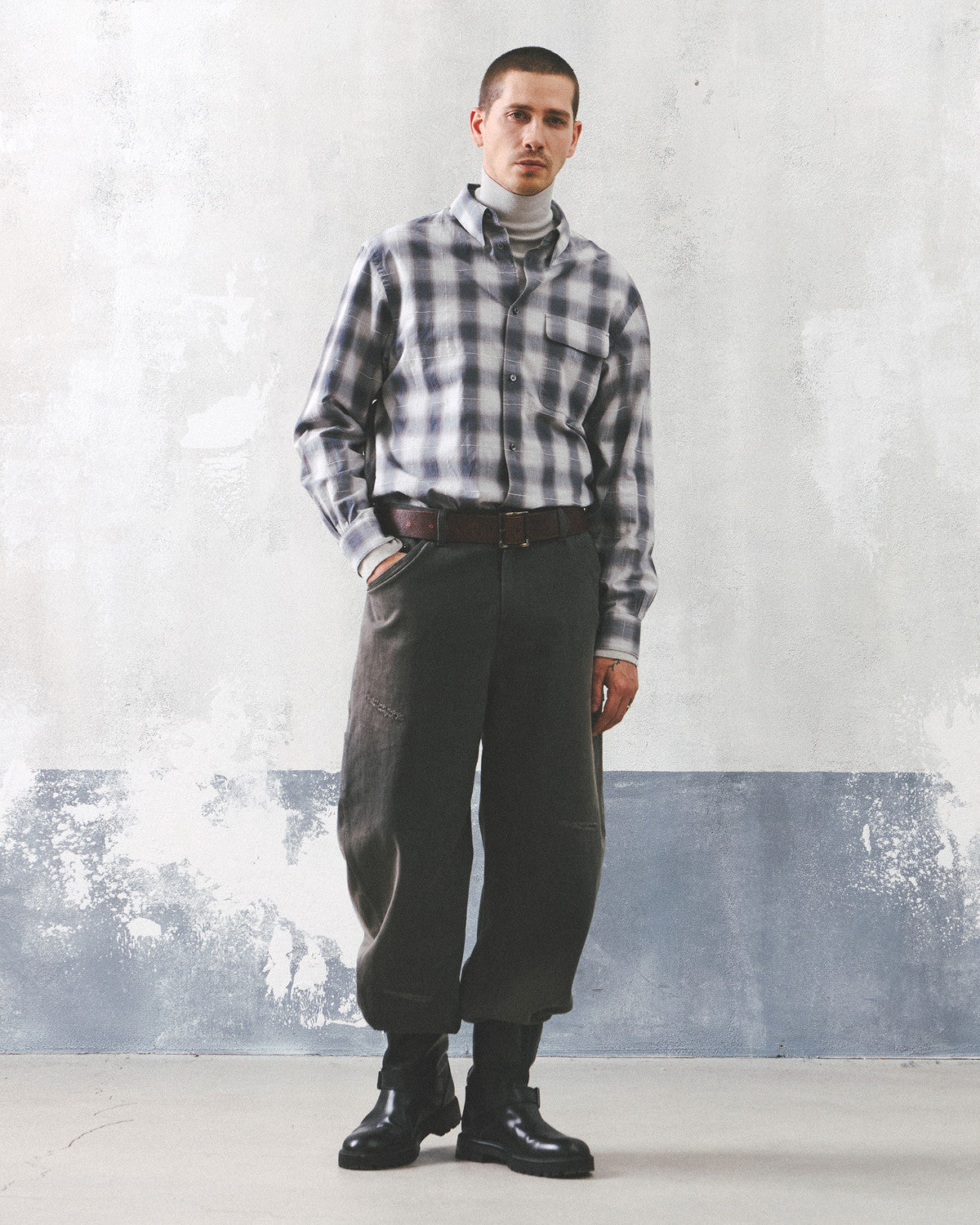 Eastlogue - Holiday Shirts (L.grey & Blue Check) product image 4 | TRAB K-Fashion Australia
