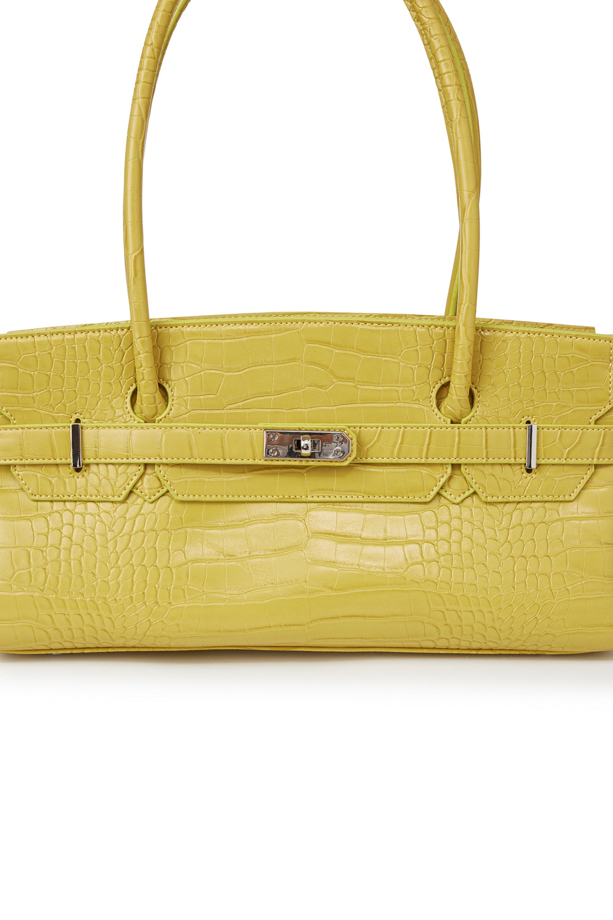 Deinet - Crocodile Pattern Two-Way Bag (Mustard) product image 6 | TRAB K-Fashion Australia