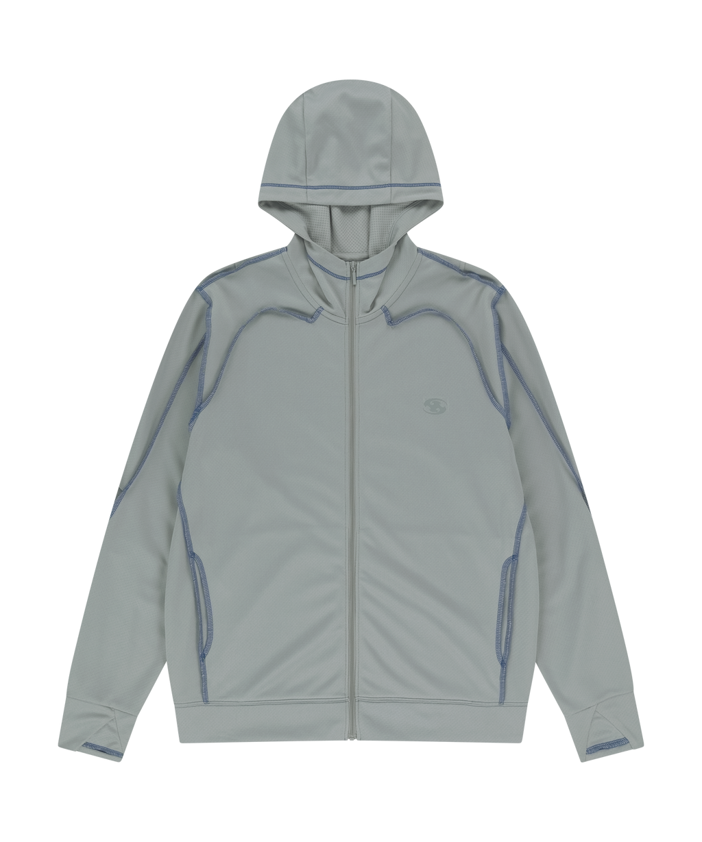 San San Gear - Overlock Mesh Zip-Up (Grey) product image 4 | TRAB K-Fashion Australia