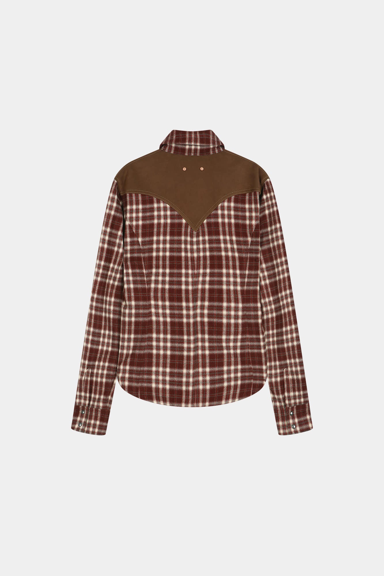 Andersson Bell - Checkered Western Patched Shirt (red) (Red) product image 11 | TRAB K-Fashion Australia