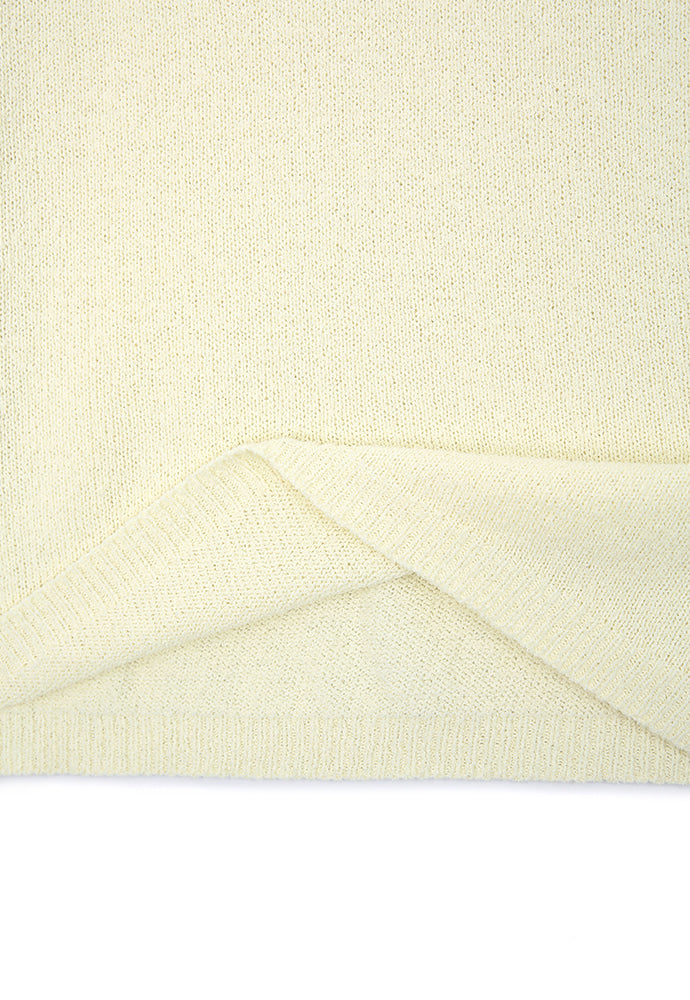 Tonywack - Soft Textured Boucle Open-Collar Knit (Pale Yellow) product image 10 | TRAB K-Fashion Australia