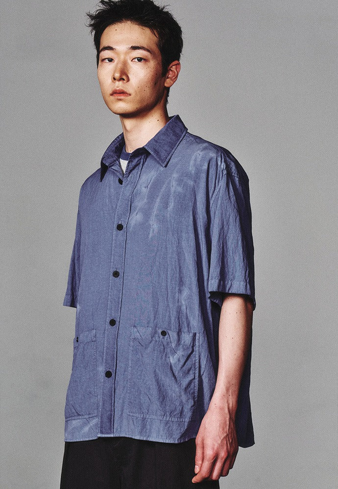 Art if acts - Garment Dyed Two Pocket Half Shirt (French Blue) product image 1 | TRAB K-Fashion Australia