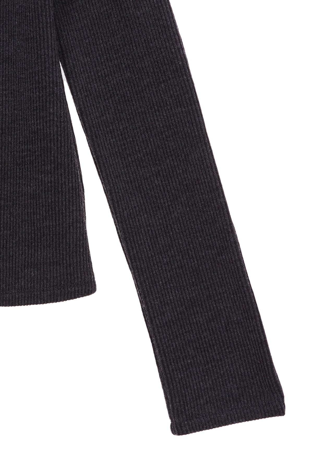 Matin Kim - High Neck Raglan Zip T-shirts (Charcoal) product image 4 | TRAB K-Fashion Australia