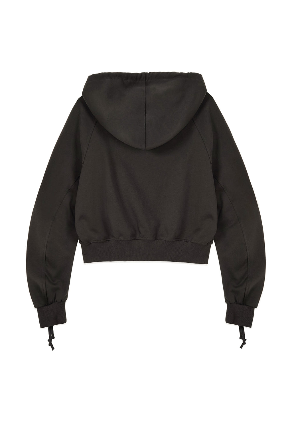 Matin Kim - Sleeve String Detail Hoody Zip Up (Charcoal) product image 5 | TRAB K-Fashion Australia