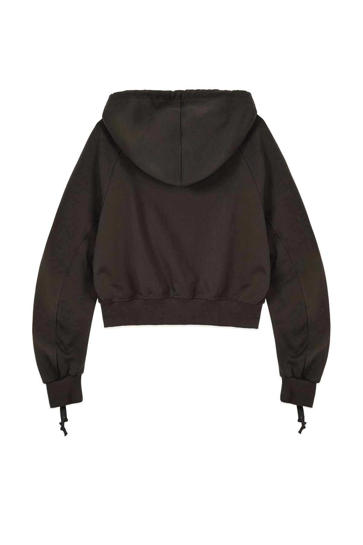 Matin Kim - Sleeve String Detail Hoody Zip Up (Charcoal) product image 5 | TRAB K-Fashion Australia