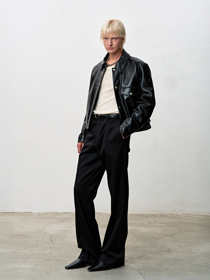 Tonywack - Leather Biker Short Blouson (Black) product image 5 | TRAB K-Fashion Australia
