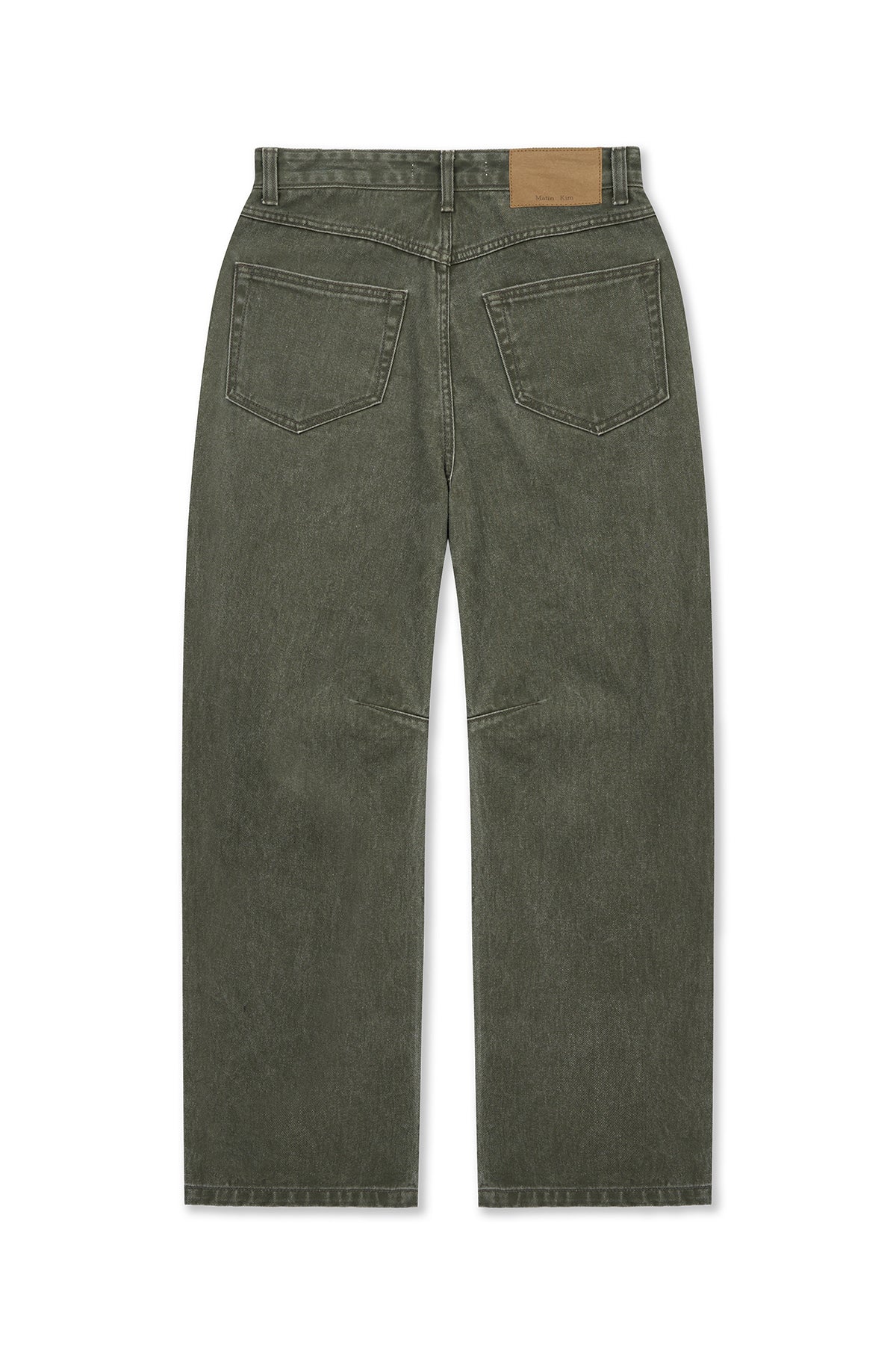 Matin Kim - Dart Point Denim Pants (Khaki) product image 2 | TRAB K-Fashion Australia