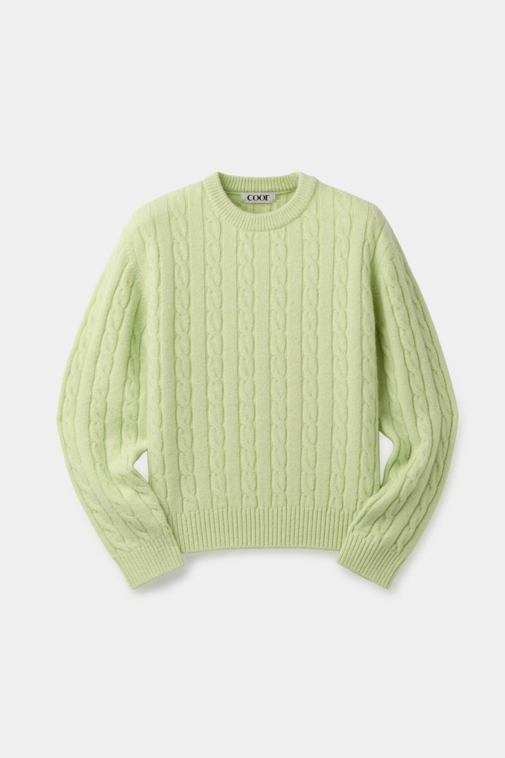 Coor - Alpaca Blend Cable Sweater (Lime Green) product image 1 | TRAB K-Fashion Australia