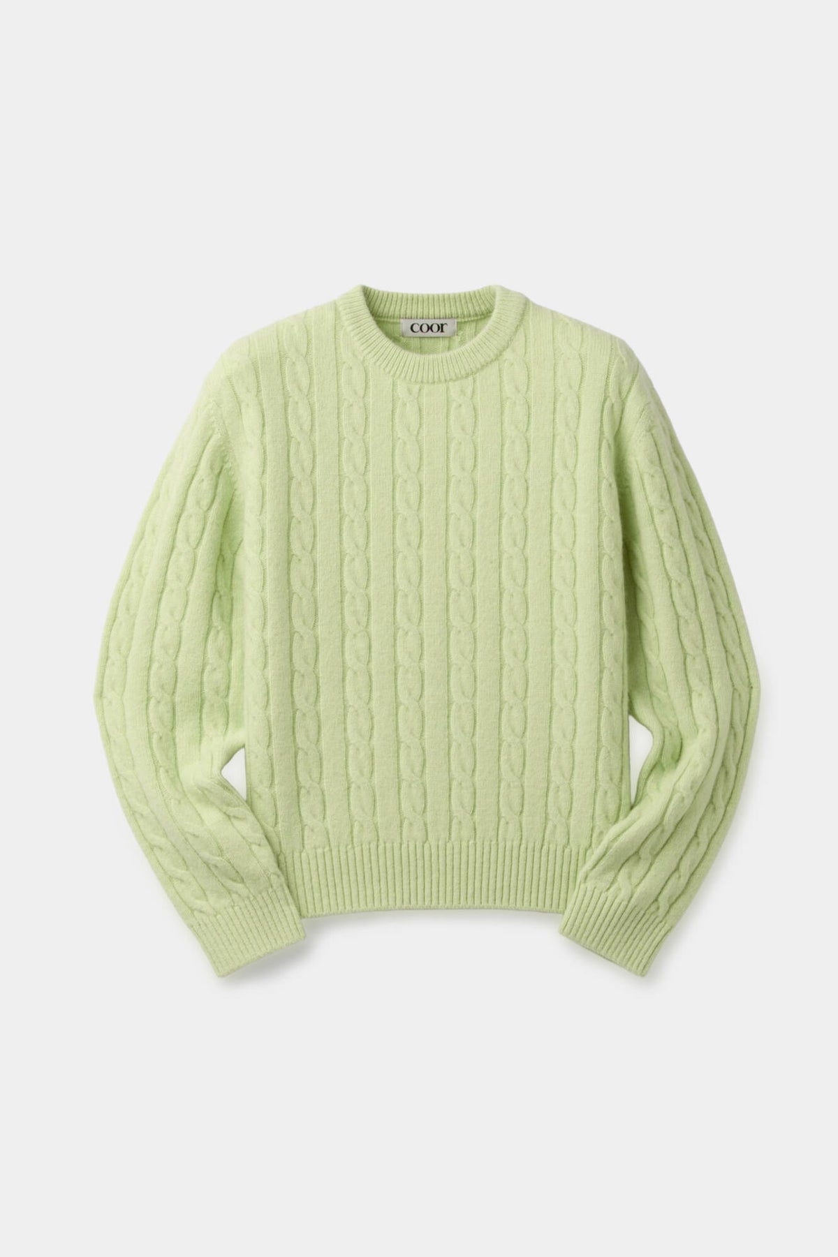 Coor - Alpaca Blend Cable Sweater (Lime Green) product image 1 | TRAB K-Fashion Australia