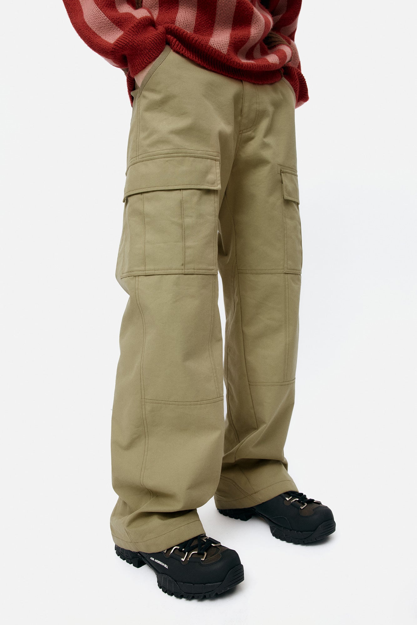 Andersson Bell - Unisex Binding Cargo Pants (Beige) product image 8 | TRAB K-Fashion Australia