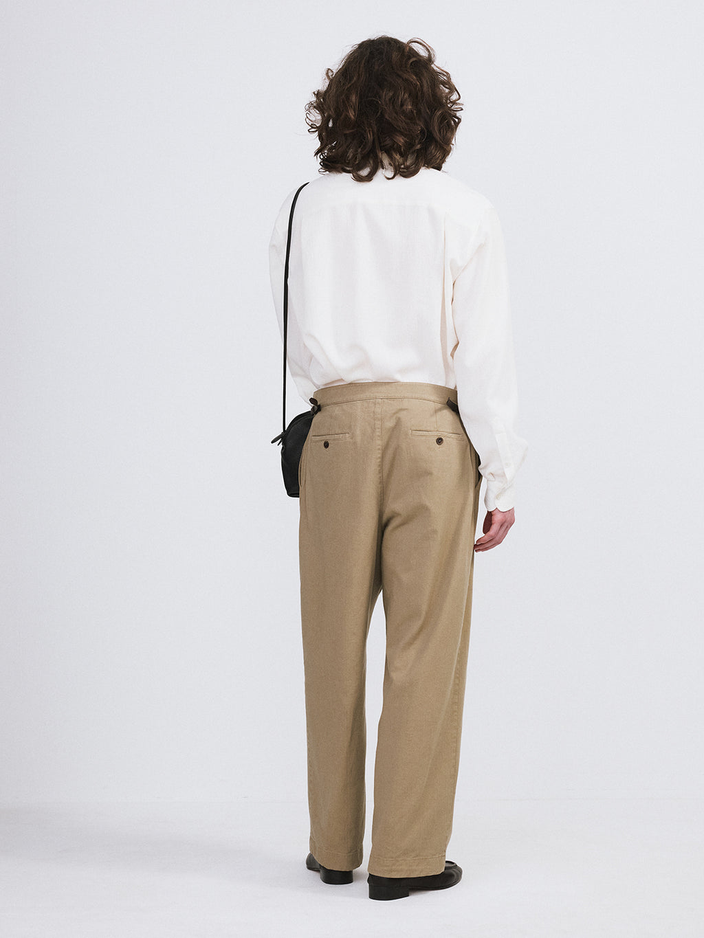 Recto - Waist Belt Detail Cotton Pants (Light Khaki) product image 3 | TRAB K-Fashion Australia