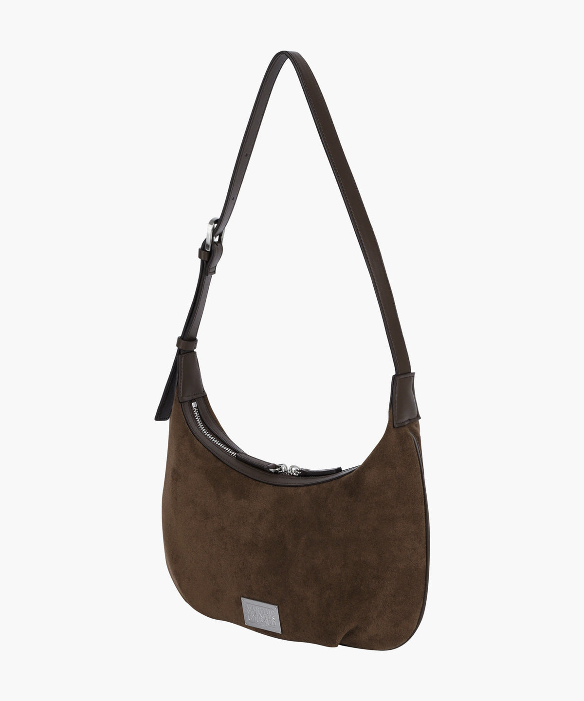 Marithe & Francois Girbaud - Classic Logo Half Moon 2-way Cross Bag (Brown) product image 2 | TRAB K-Fashion Australia