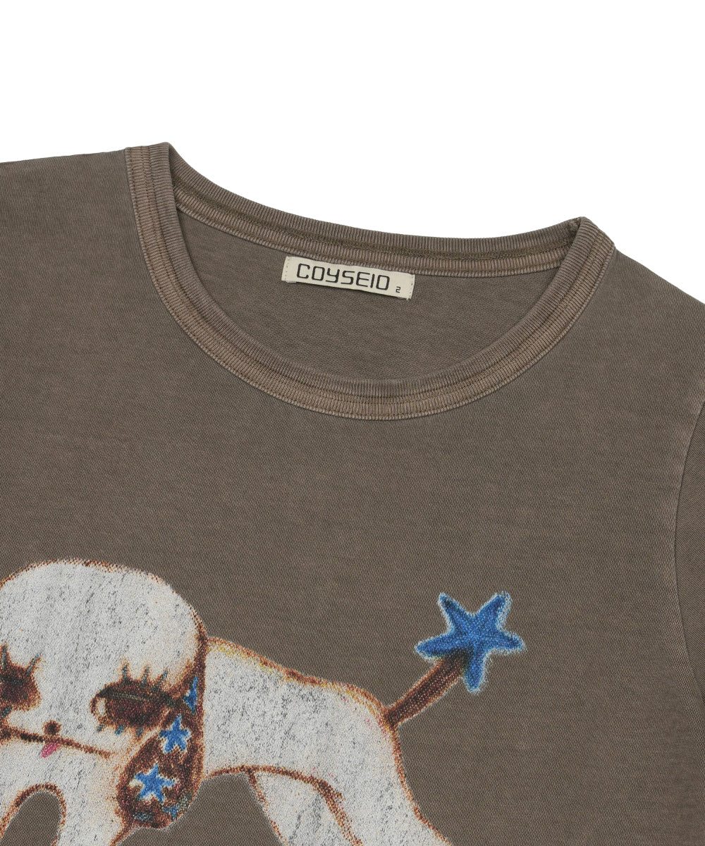 Coyseio - Vintage Puppy T-Shirt (Ash Brown) product image 15 | TRAB K-Fashion Australia