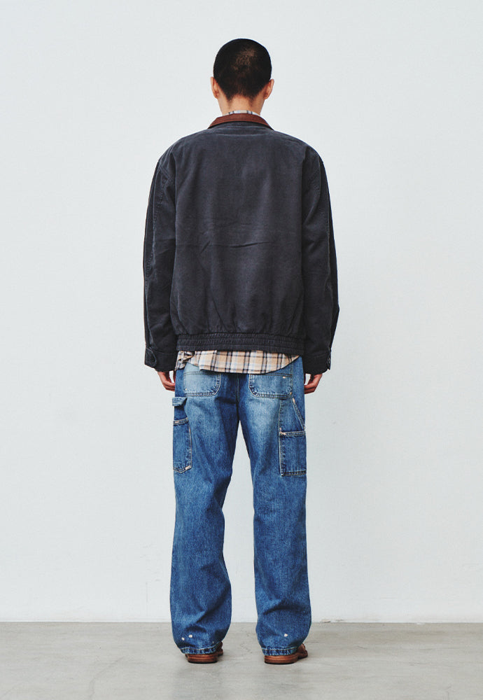 Art if acts - Washed Leather Collar Jacket (Charcoal) product image 3 | TRAB K-Fashion Australia