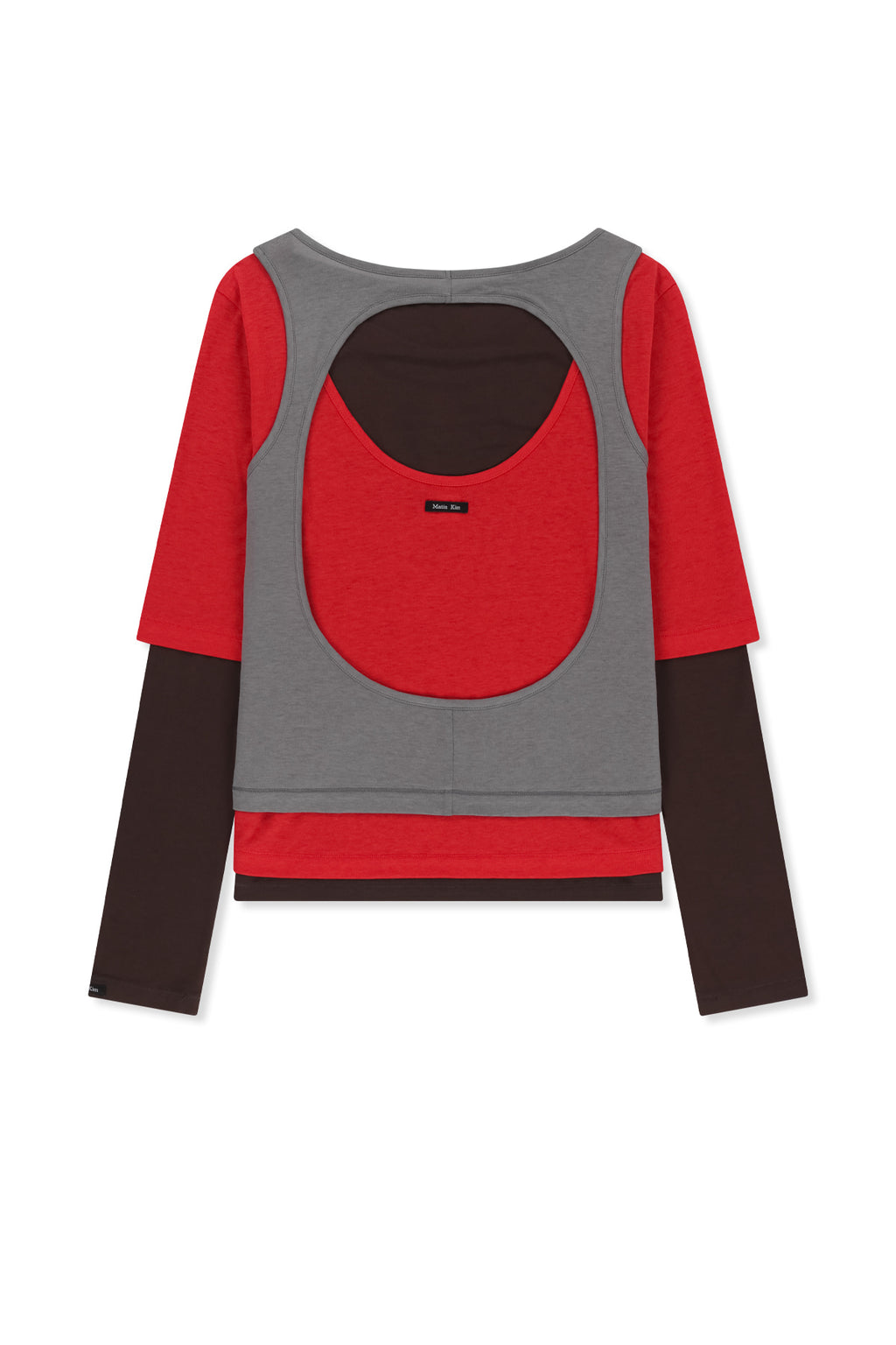 Matin Kim - Triple Layered Multi Way Top (Red) product image 3 | TRAB K-Fashion Australia