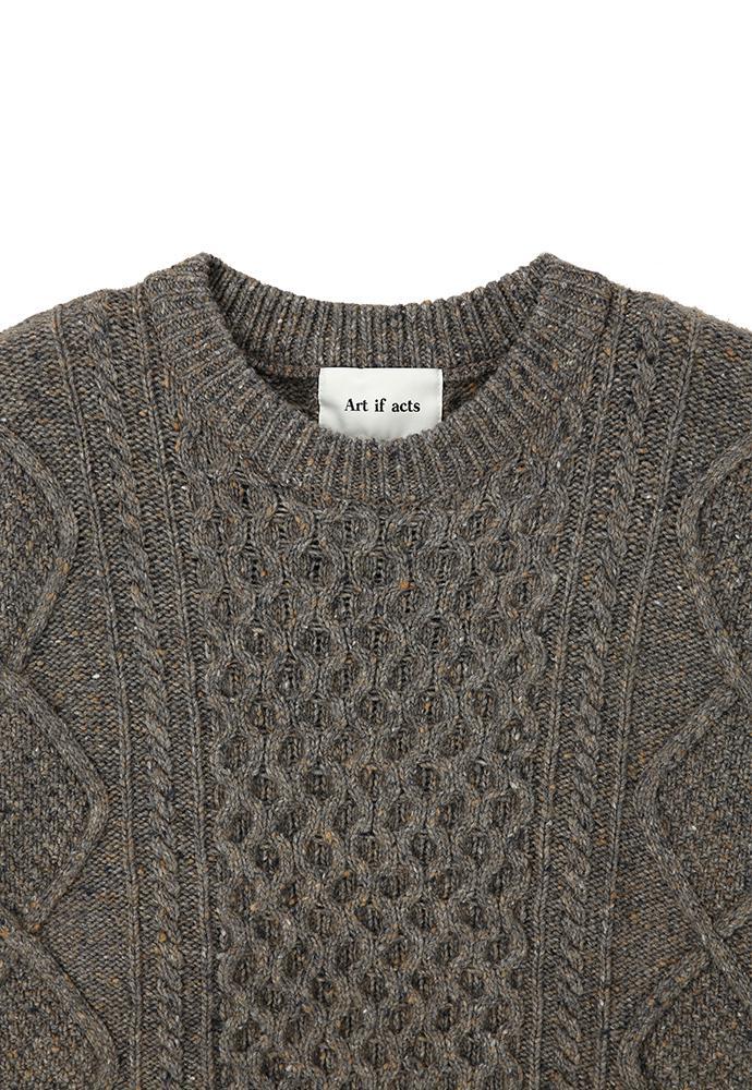 Art if acts - Fisherman Cable Sweater (Truffle) product image 10 | TRAB K-Fashion Australia
