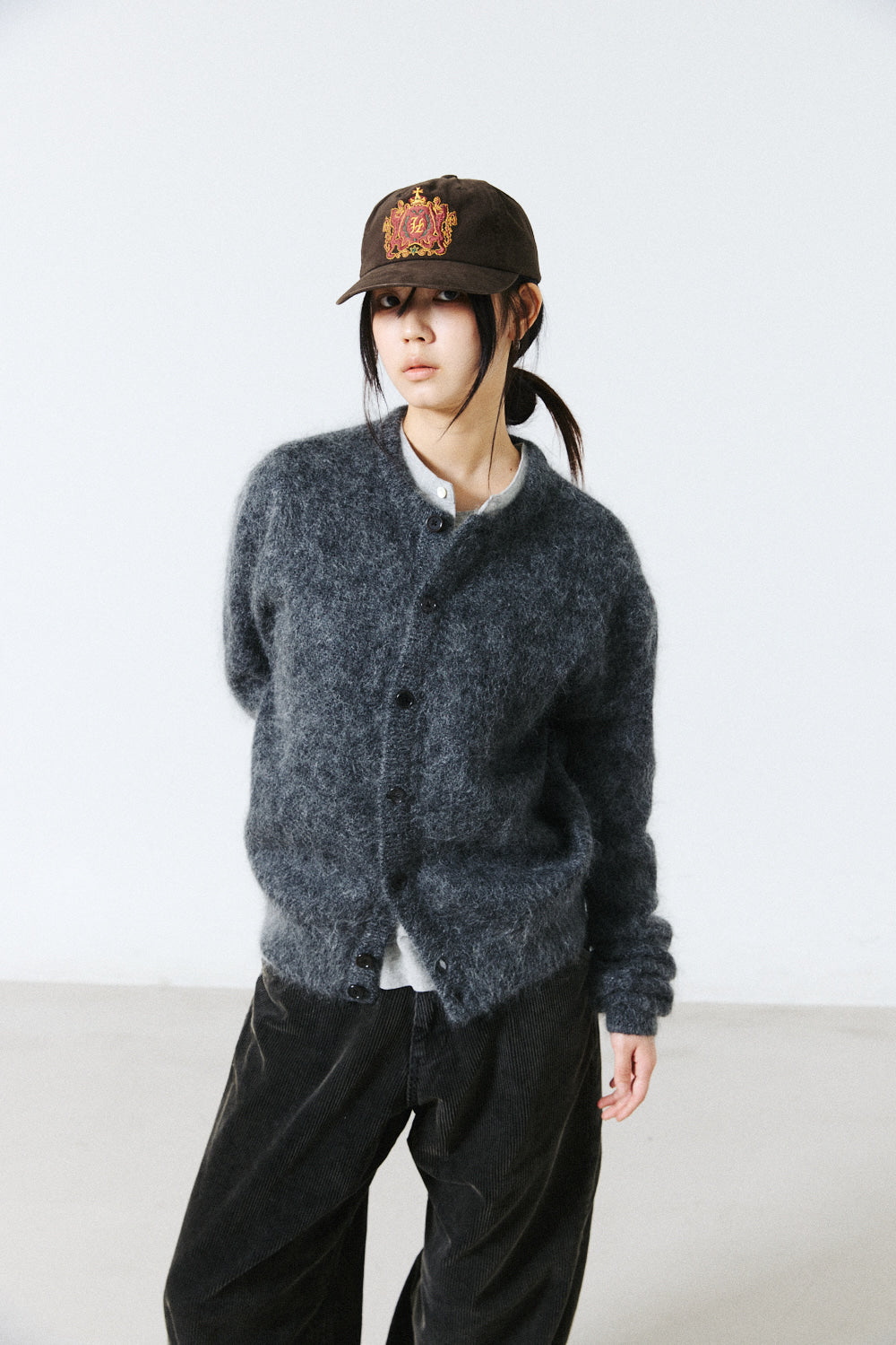 Hatchingroom - Hanabi Mohair Cardigan (Grey) product image 11 | TRAB K-Fashion Australia