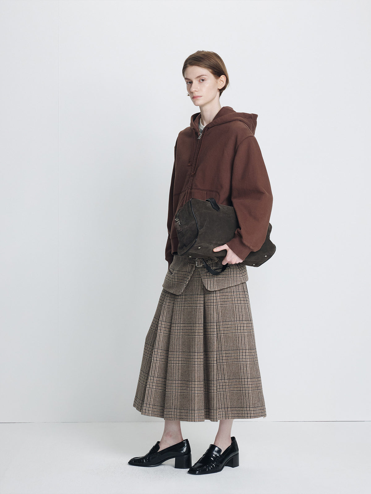 Tonywack - Checked Wool Double-Layered Skirt (Glen Check) product image 6 | TRAB K-Fashion Australia