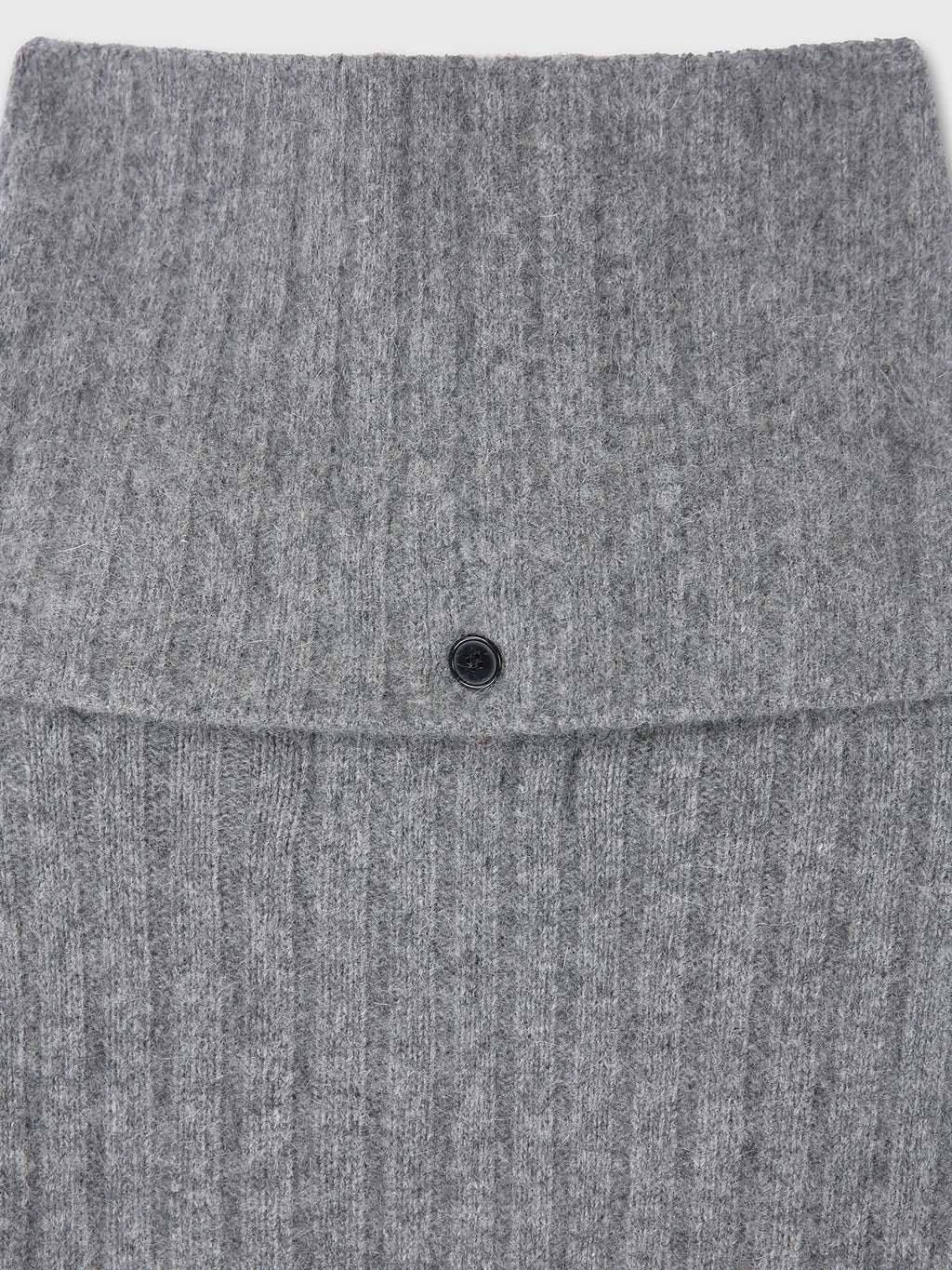 Tonywack - Superfine Merino Wool Tube Scarf Attaced Ribbed Sweater (Melange Grey) product image 13 | TRAB K-Fashion Australia