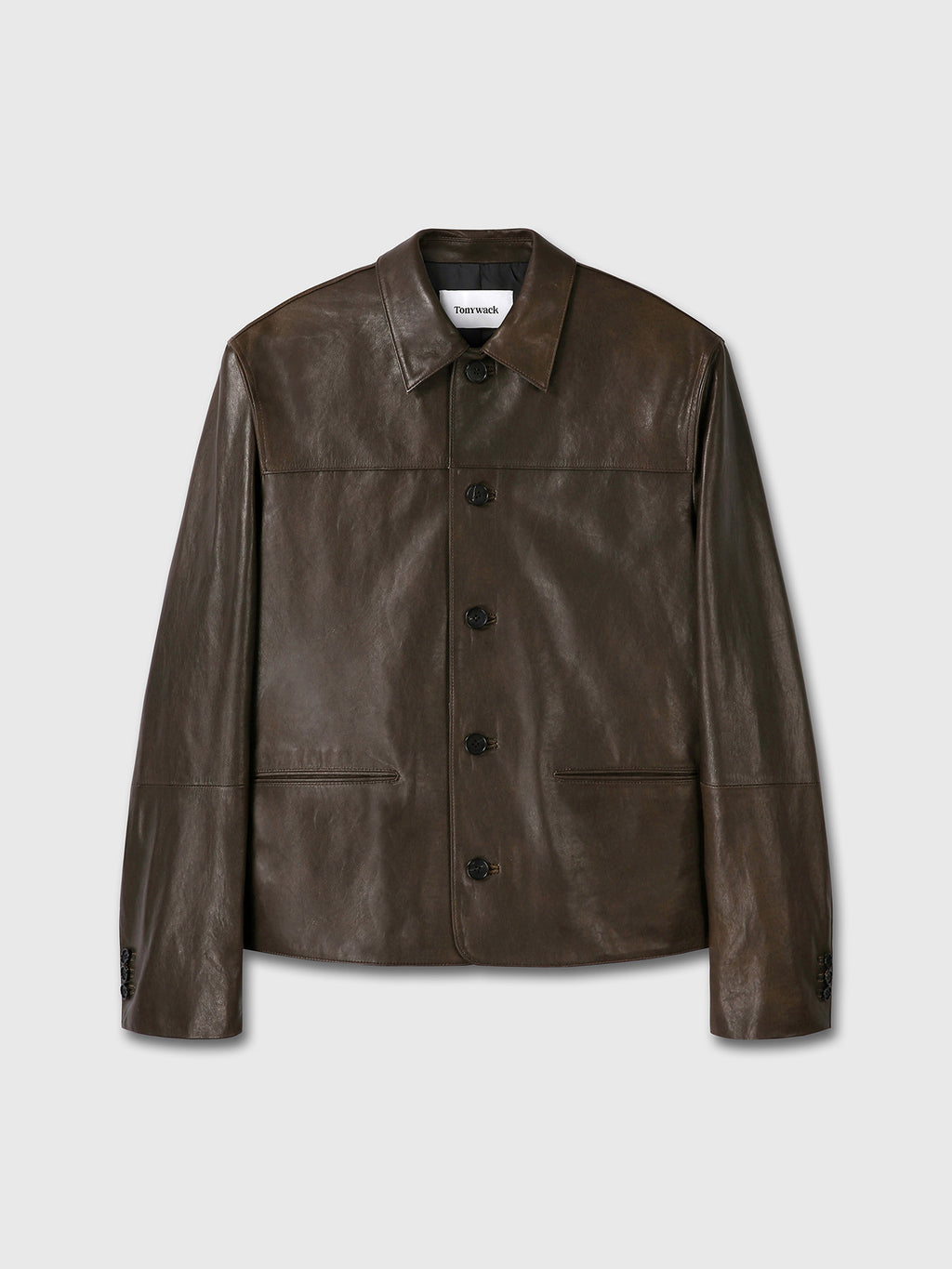 Tonywack - Vegetable Lamb Leather Chore Jacket (Faded Brown) product image 9 | TRAB K-Fashion Australia