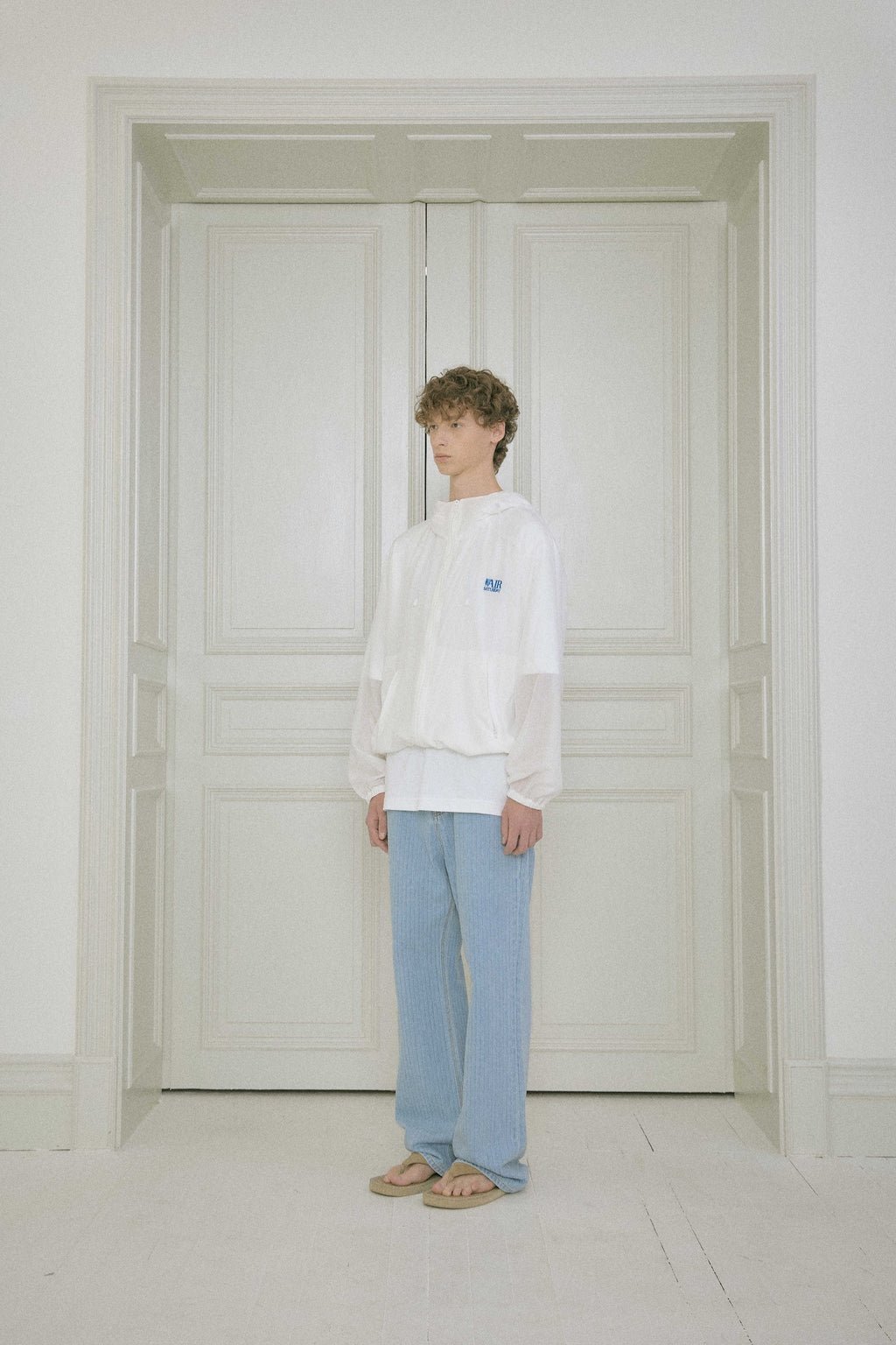 Stu - Stripe Windbreaker (White) product image 2 | TRAB K-Fashion Australia