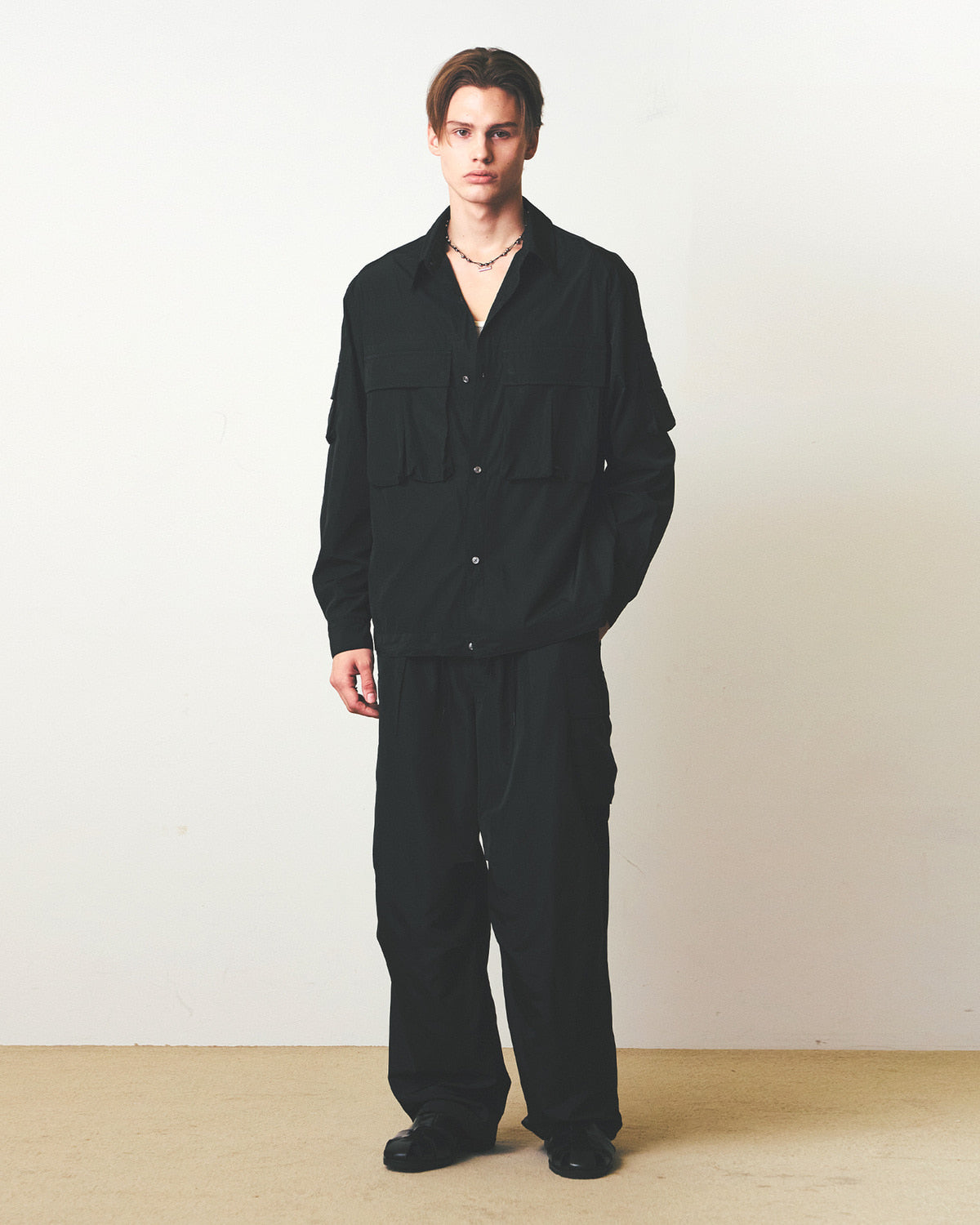 Eastlogue - Parachute Easy Pants (Black) product image 1 | TRAB K-Fashion Australia