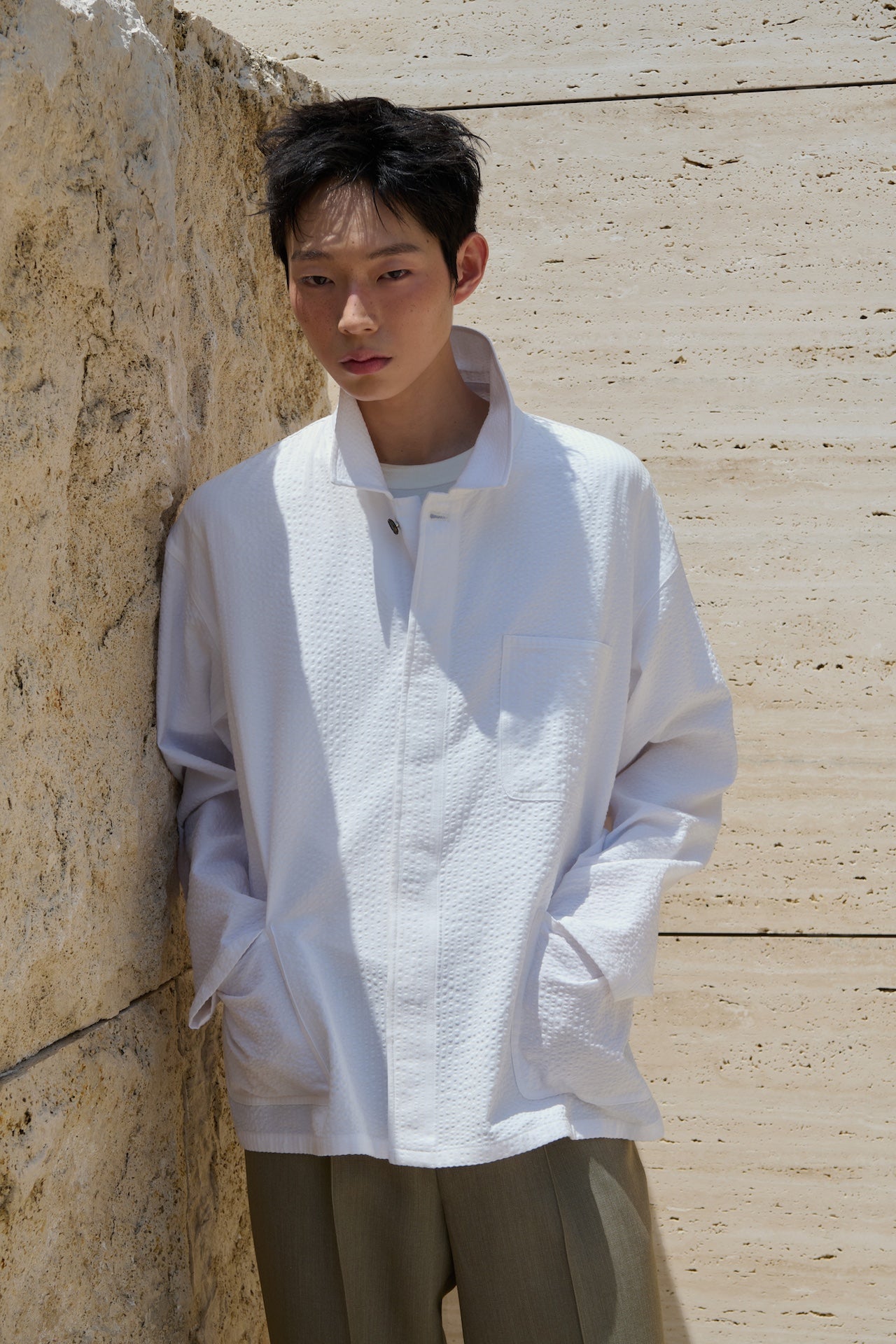 STU - Seersucker Jacket (White) product image 11 | TRAB K-Fashion Australia