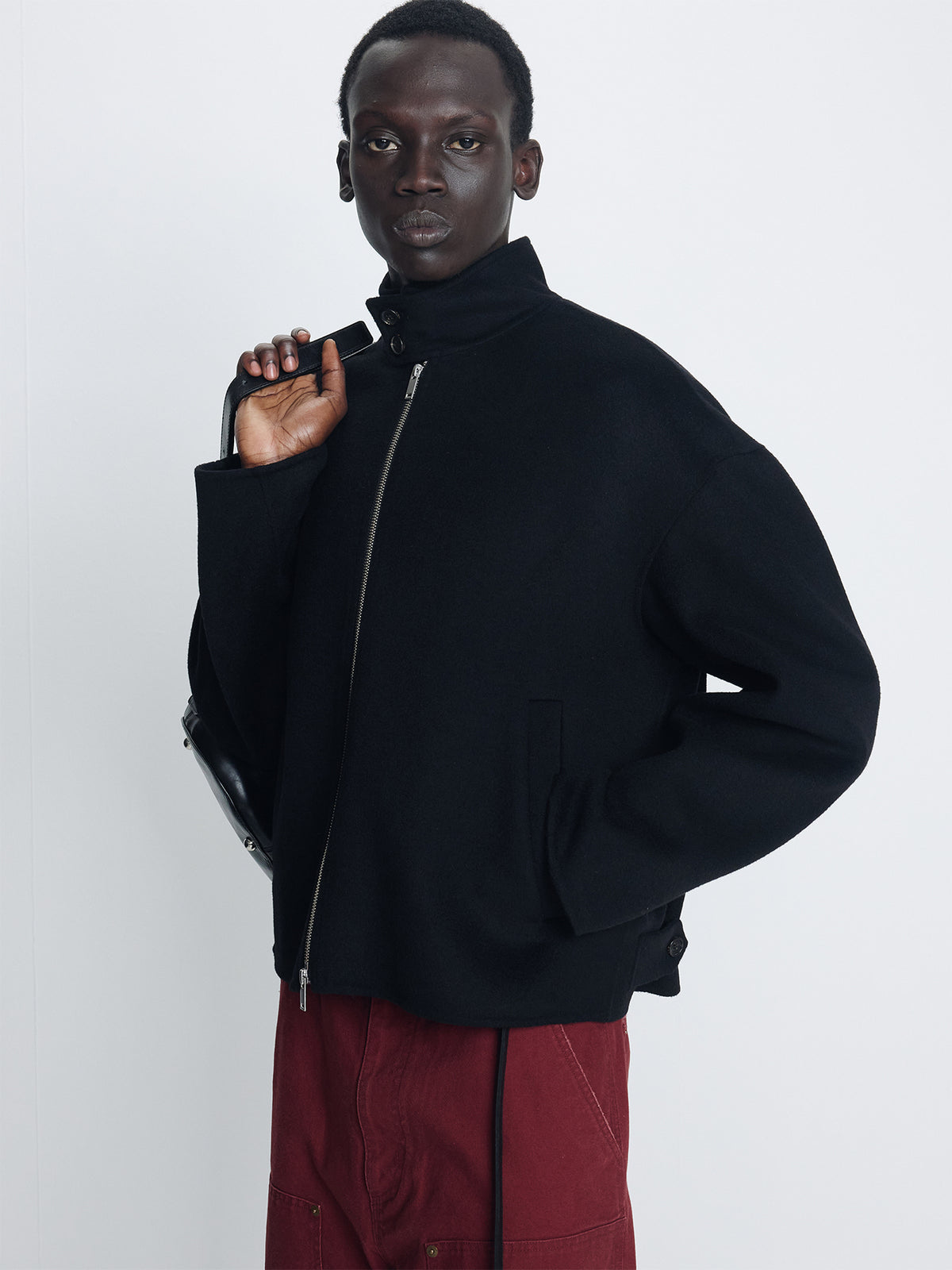 Tonywack - Wool And Cashmere Handmade Harrington (Black) product image 3 | TRAB K-Fashion Australia