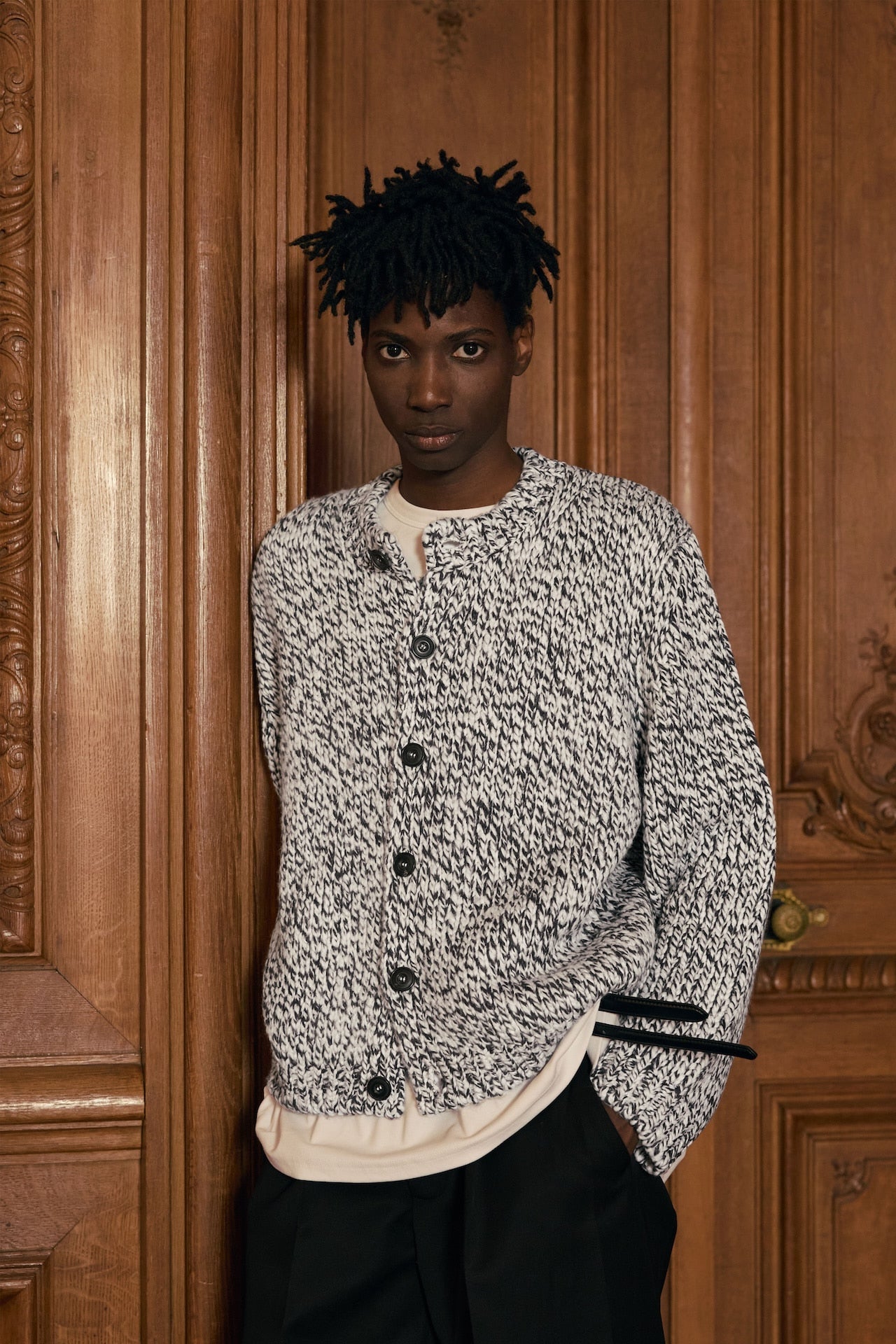 STU - Heather Round Neck Cardigan (OC) product image 7 | TRAB K-Fashion Australia