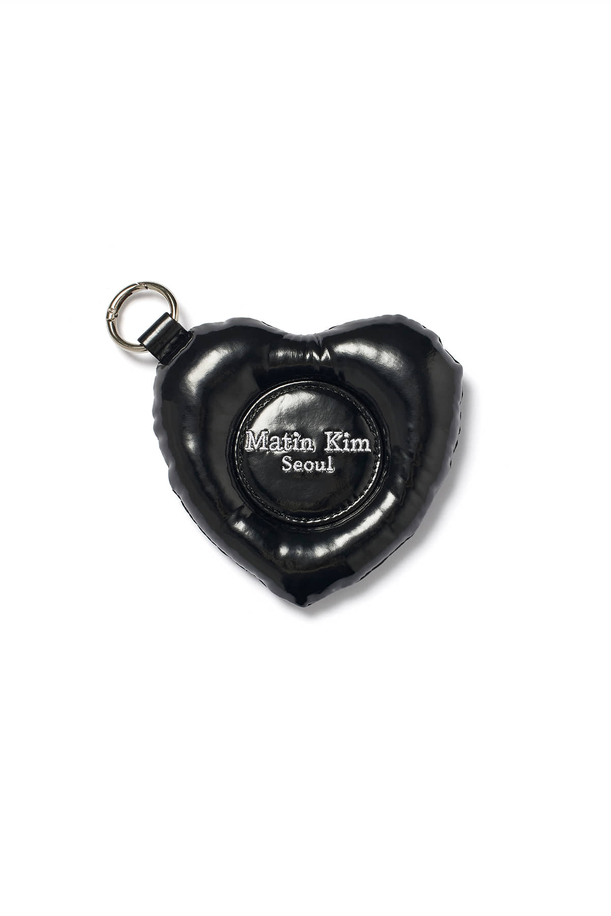 Matin Kim - Puffer Heart Mirror Keyring (Black) product image 1 | TRAB K-Fashion Australia