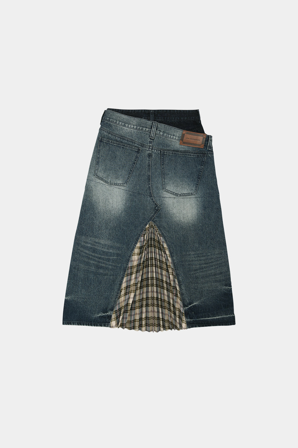 Andersson Bell - Pleats Combo Flipped Denim Skirt (Blue) product image 12 | TRAB K-Fashion Australia